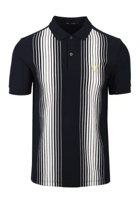 Ombre Stripe Polo Shirt Navy