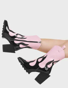 On Fire Western Ankle Boots
