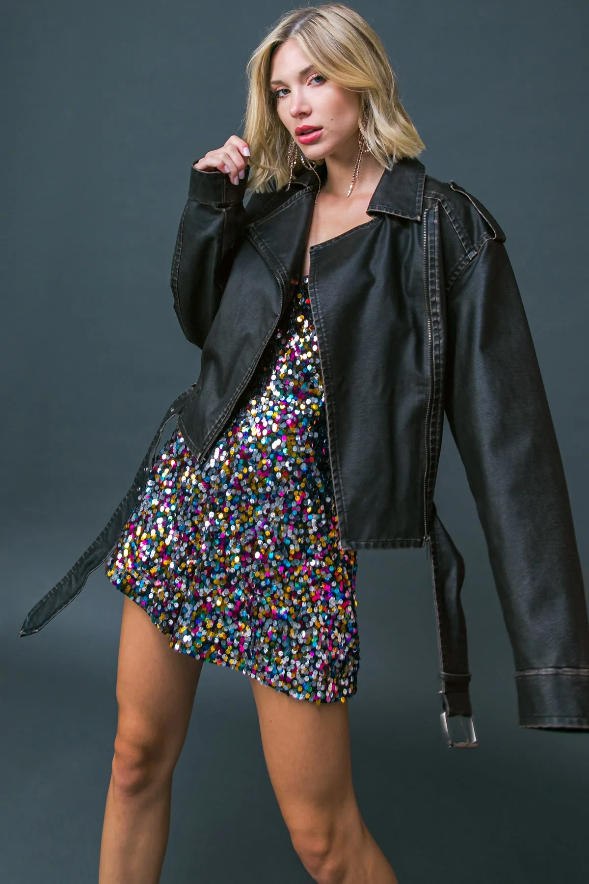 ON MY WAY UP FAUX MOTO JACKET