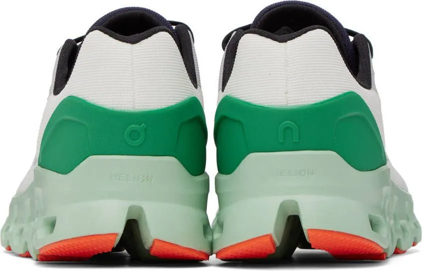 On White & Green Cloudstratus Sneakers