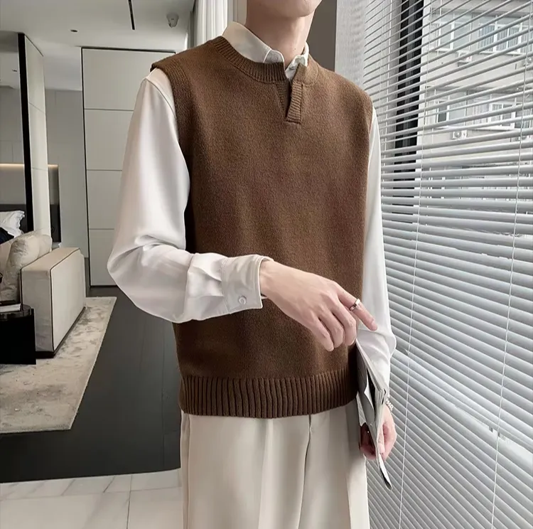 Open Neck Sweater Vest