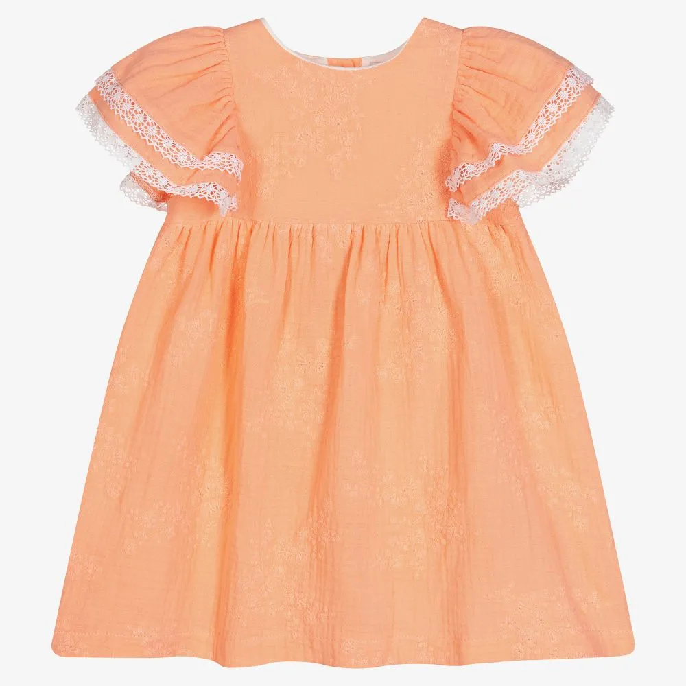 Orange Cheesecloth Dress 