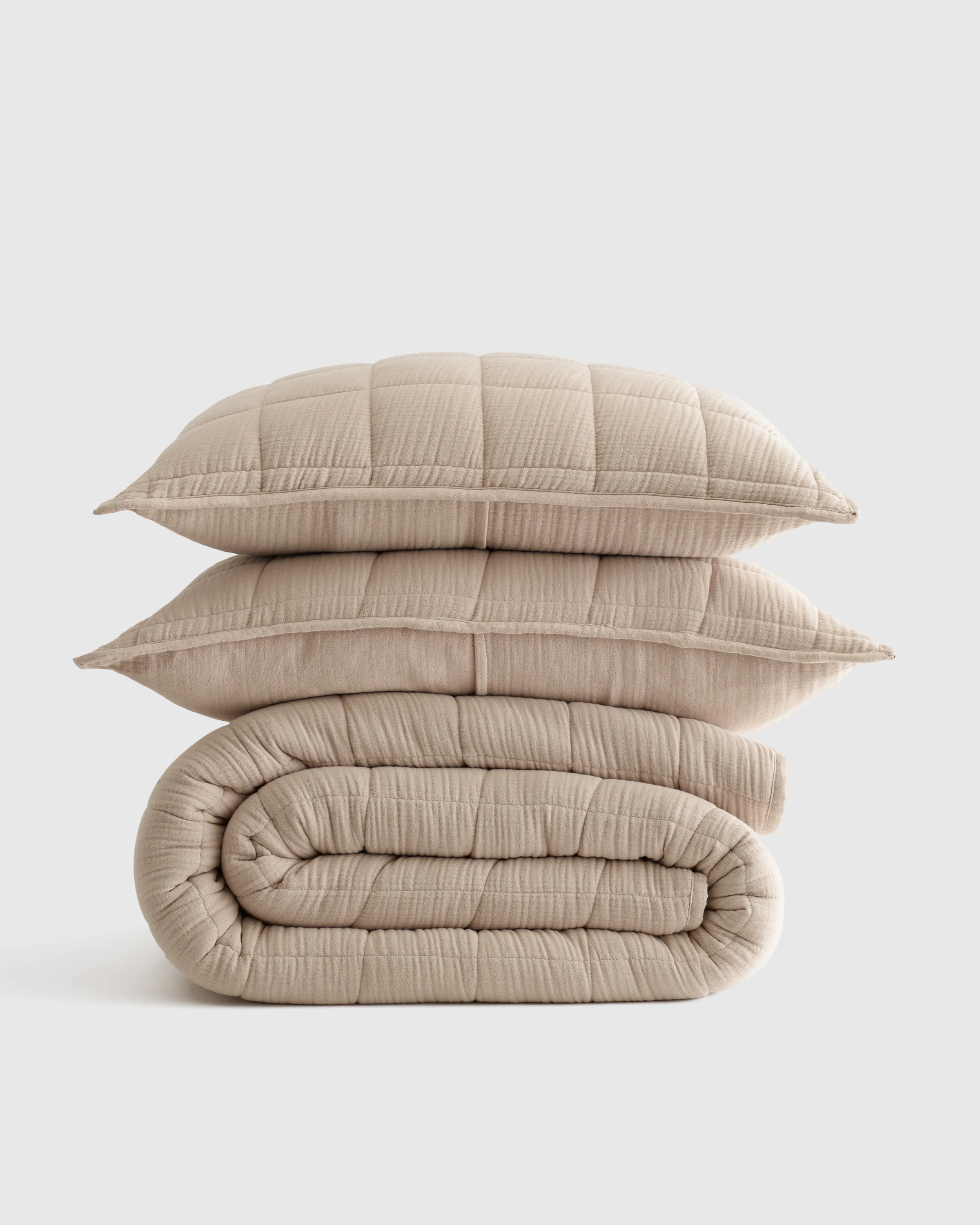 Organic Airy Gauze Box Quilt Set