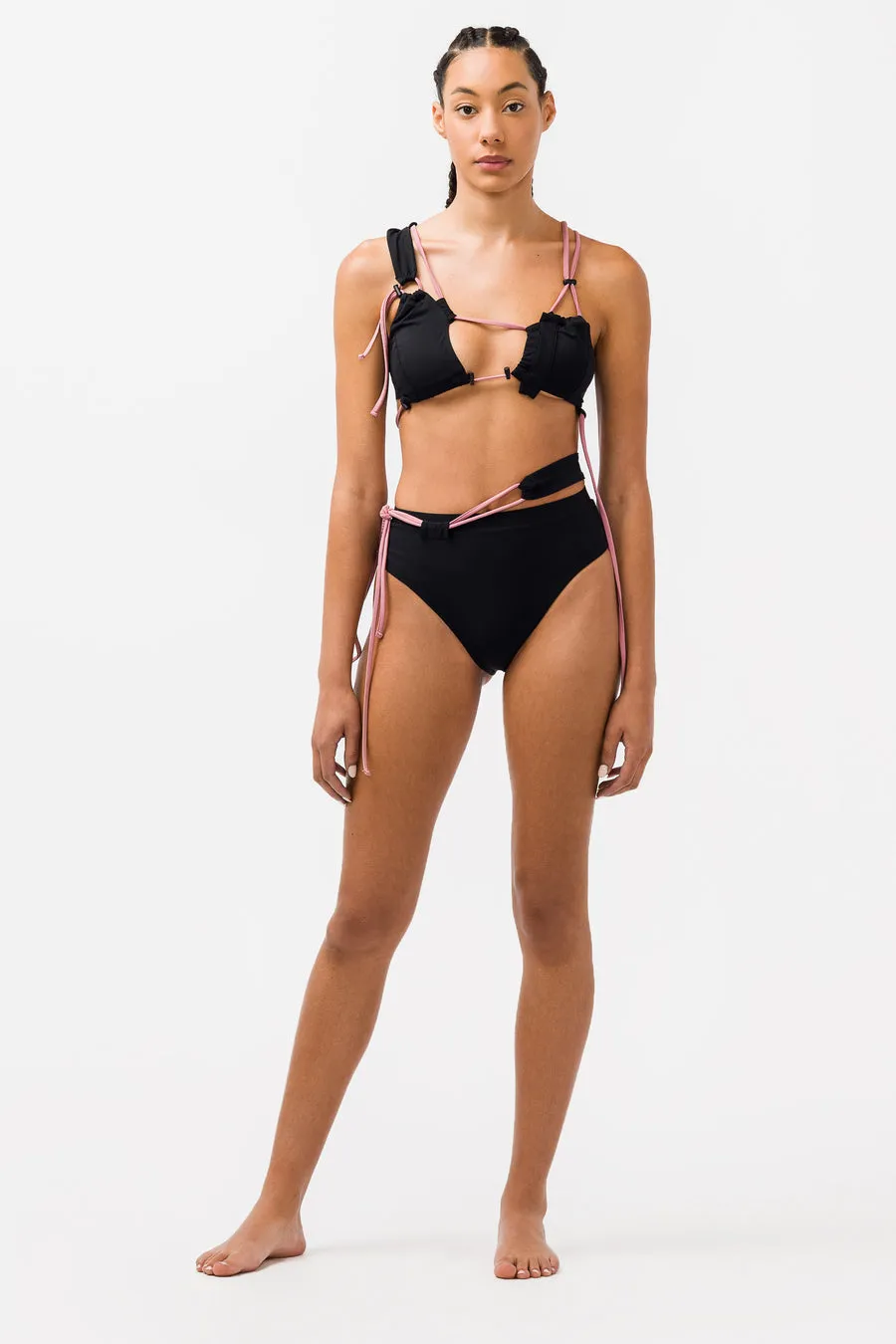 Ottolinger Laced Bikini Bottom in Black