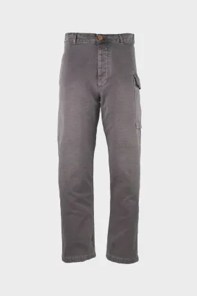 Overdyed Cotton Canvas Cargo Pants - Dolphin Grey