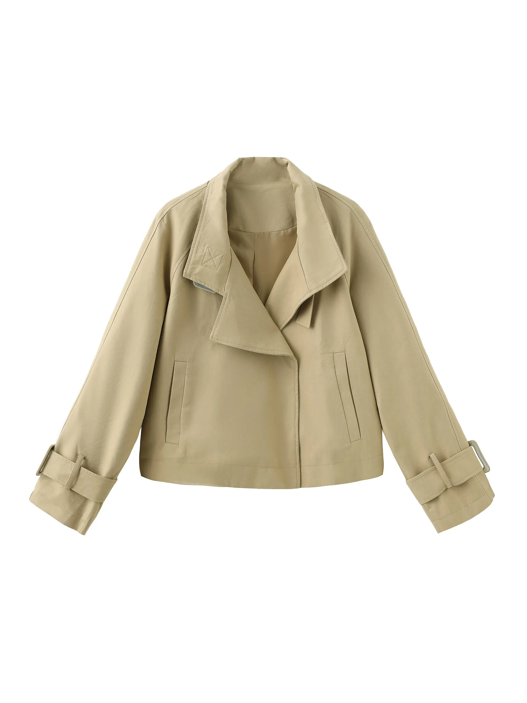 Overlay Cropped Trench Coat