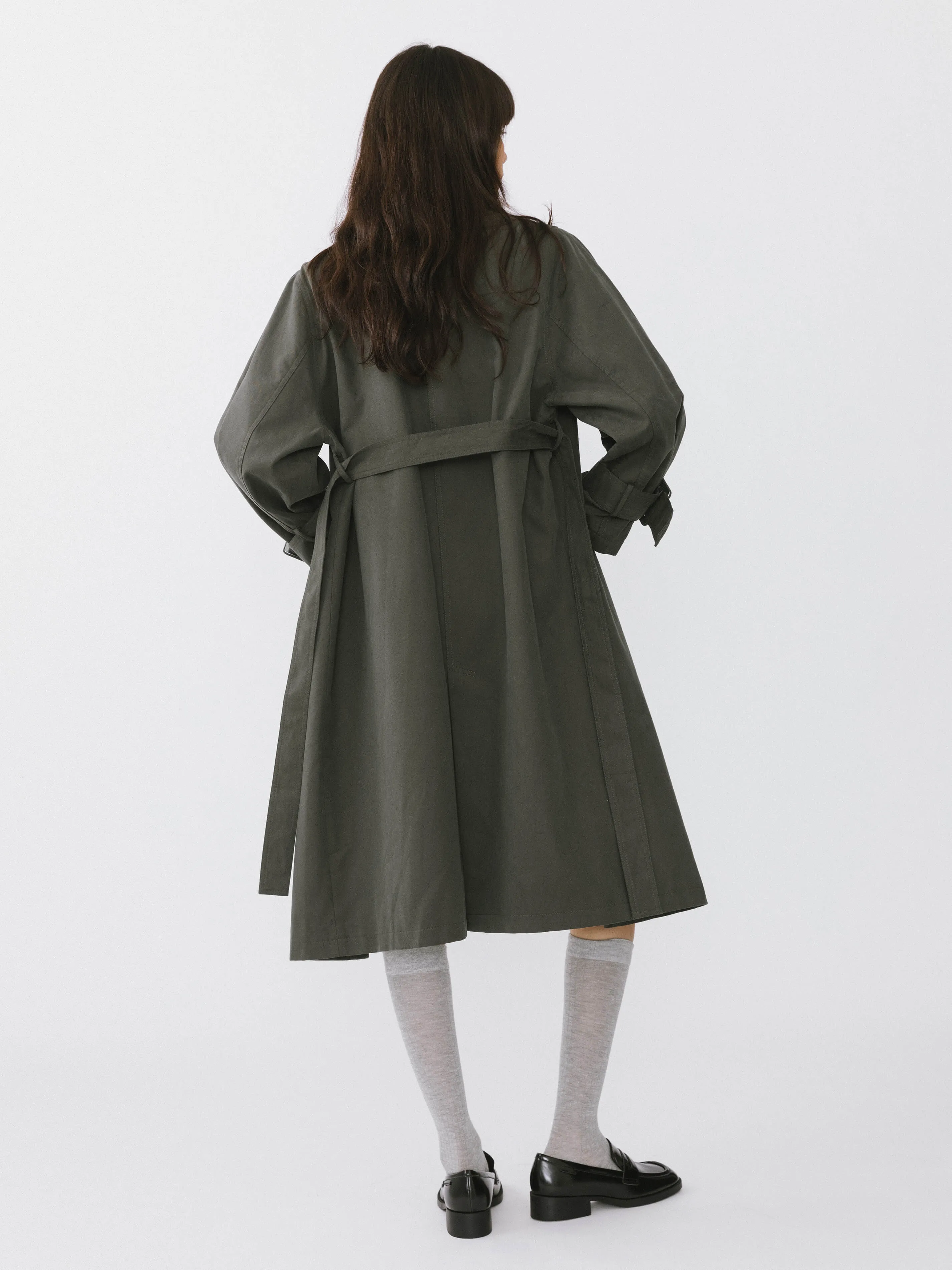 Overlay Mid-Length Trench Coat