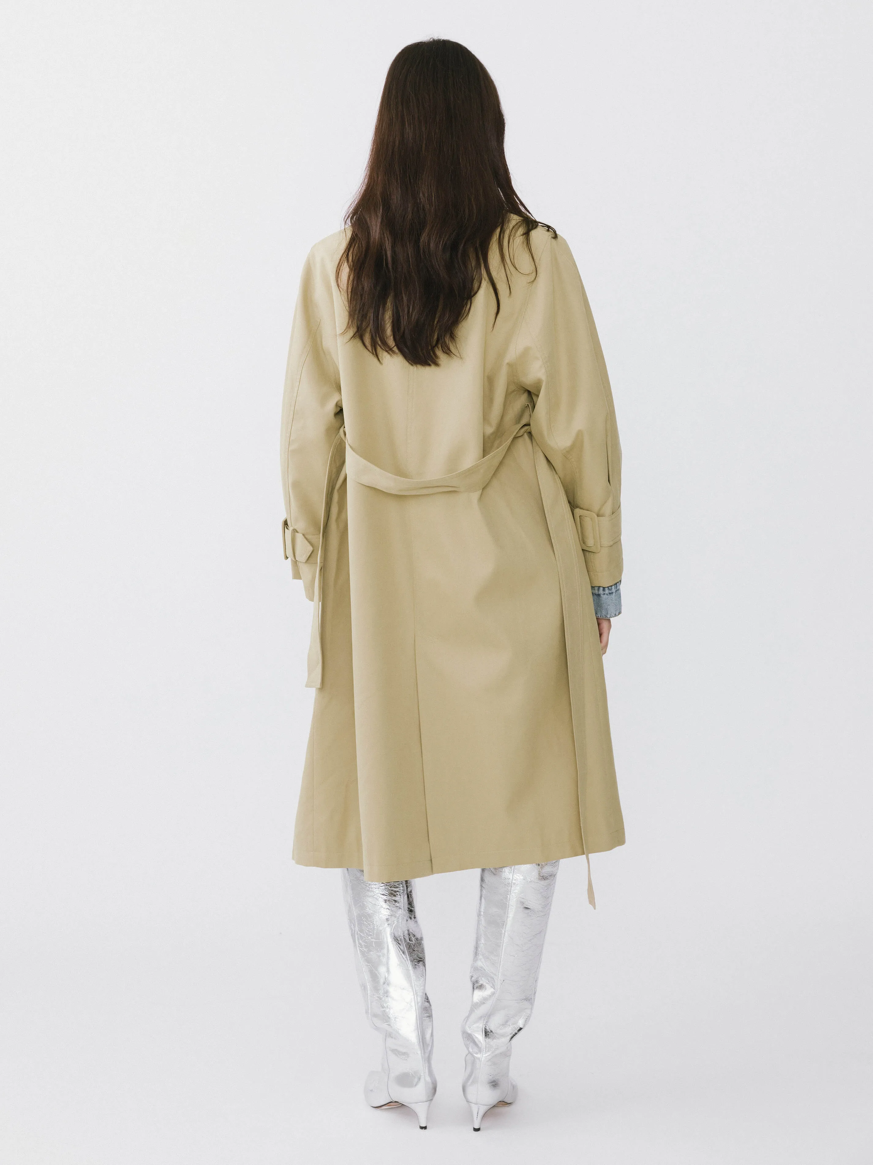 Overlay Mid-Length Trench Coat