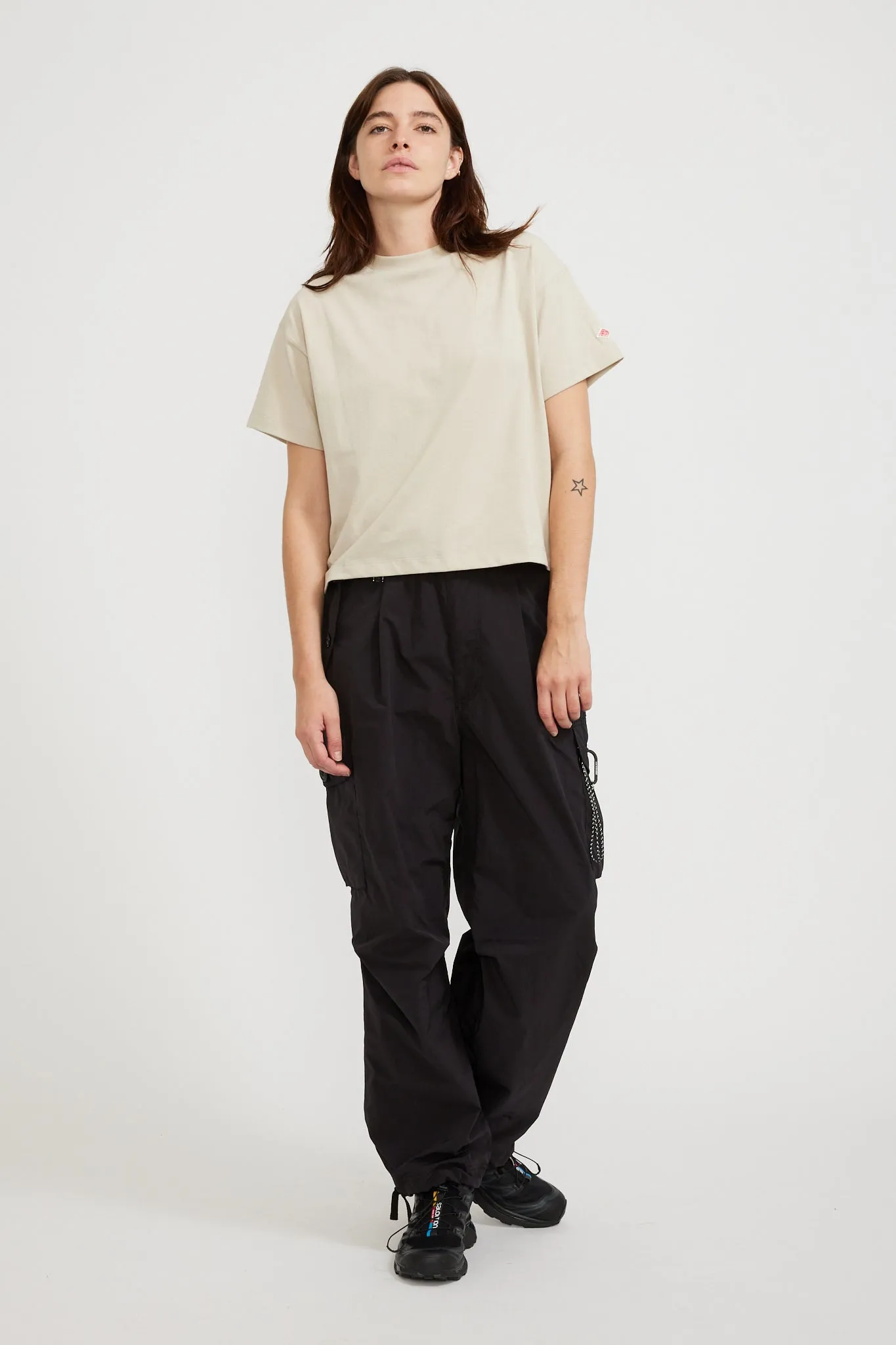 Oversized Cargo Pants Black Womens