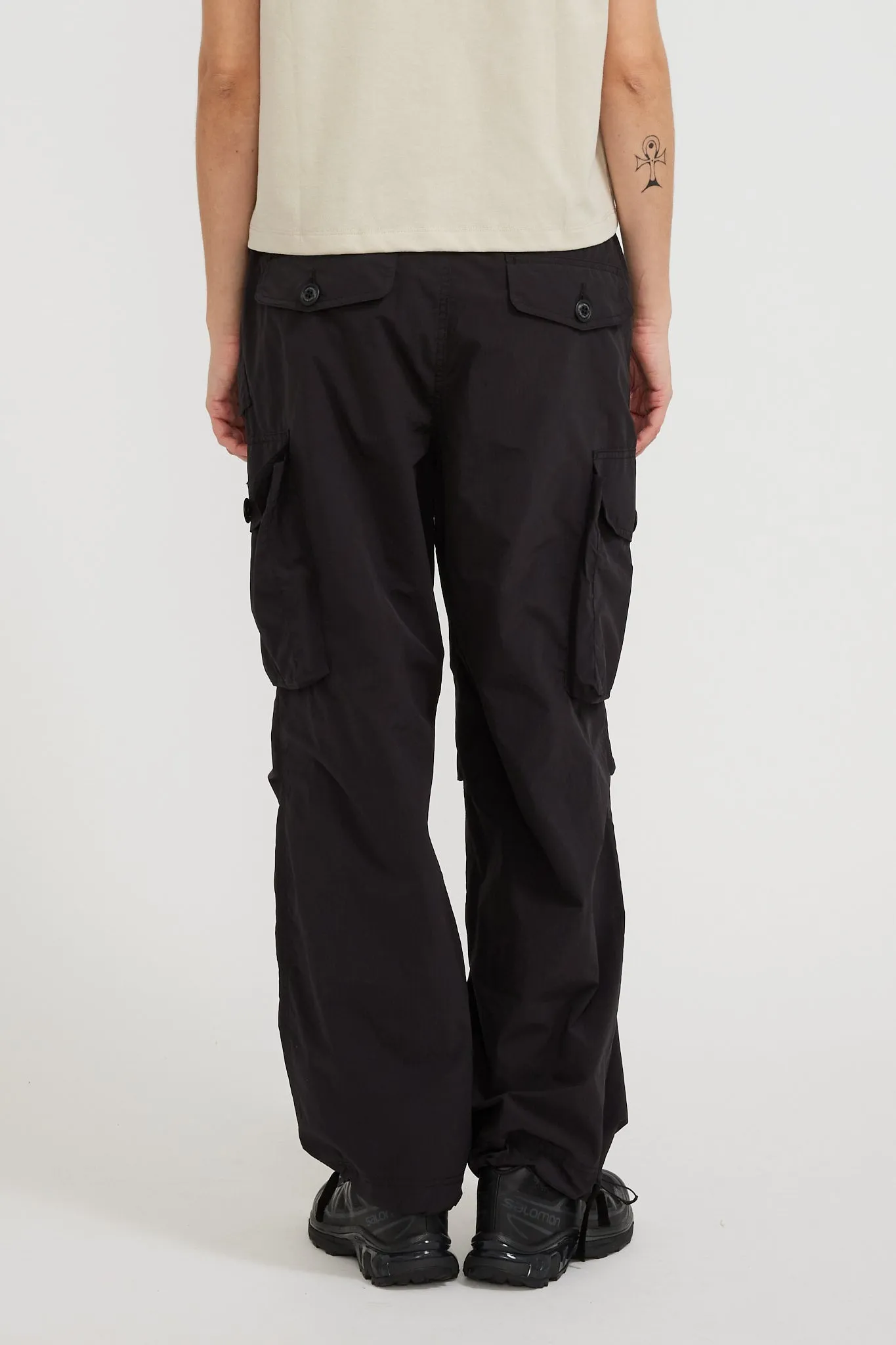 Oversized Cargo Pants Black Womens