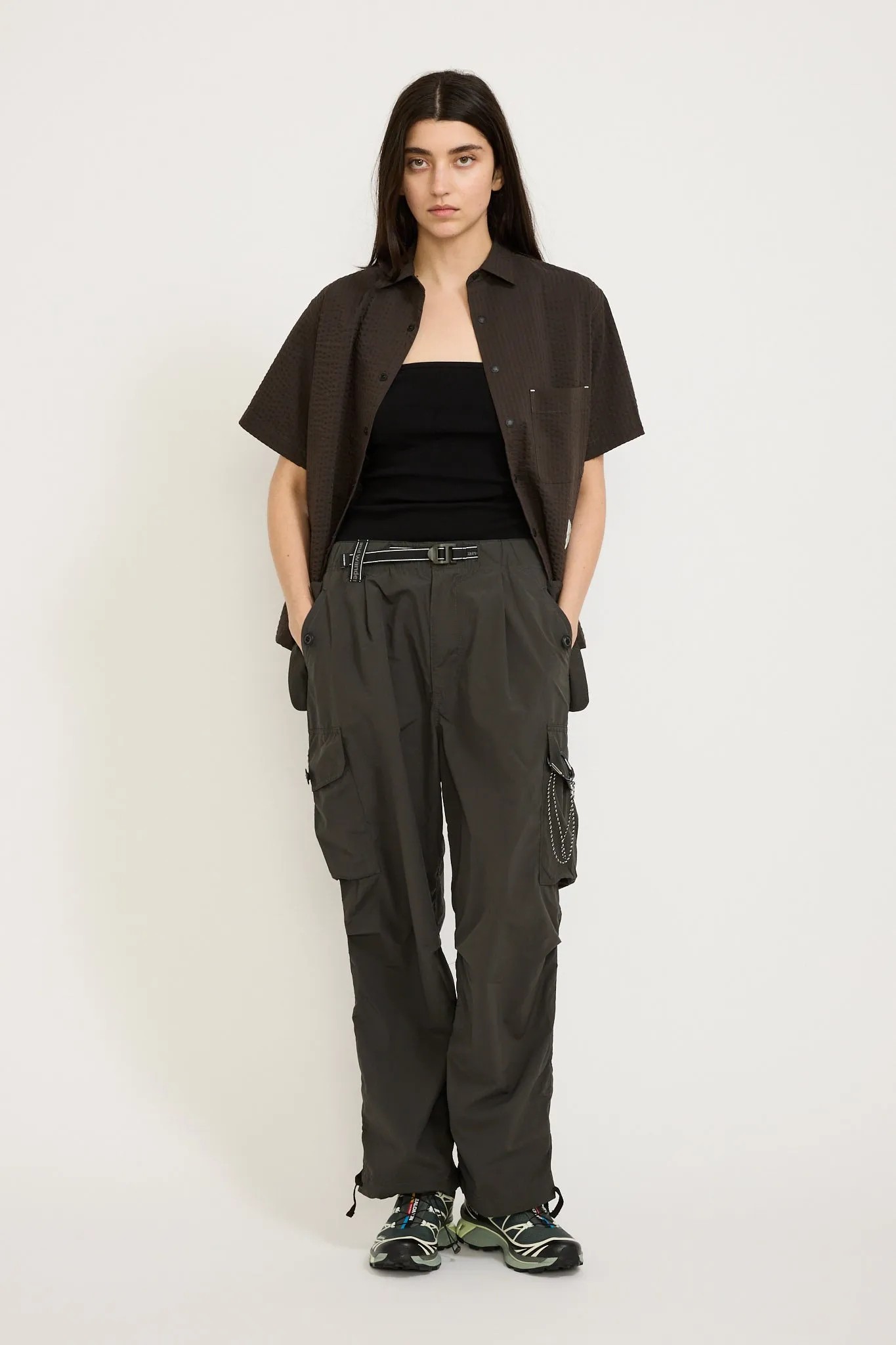 Oversized Cargo Pants Charcoal Womens