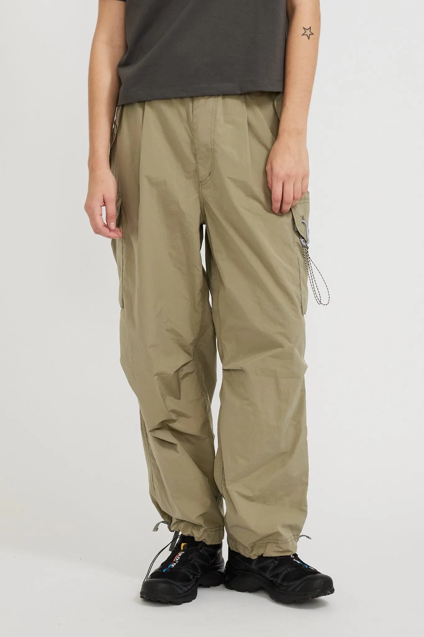 Oversized Cargo Pants Light Beige Womens