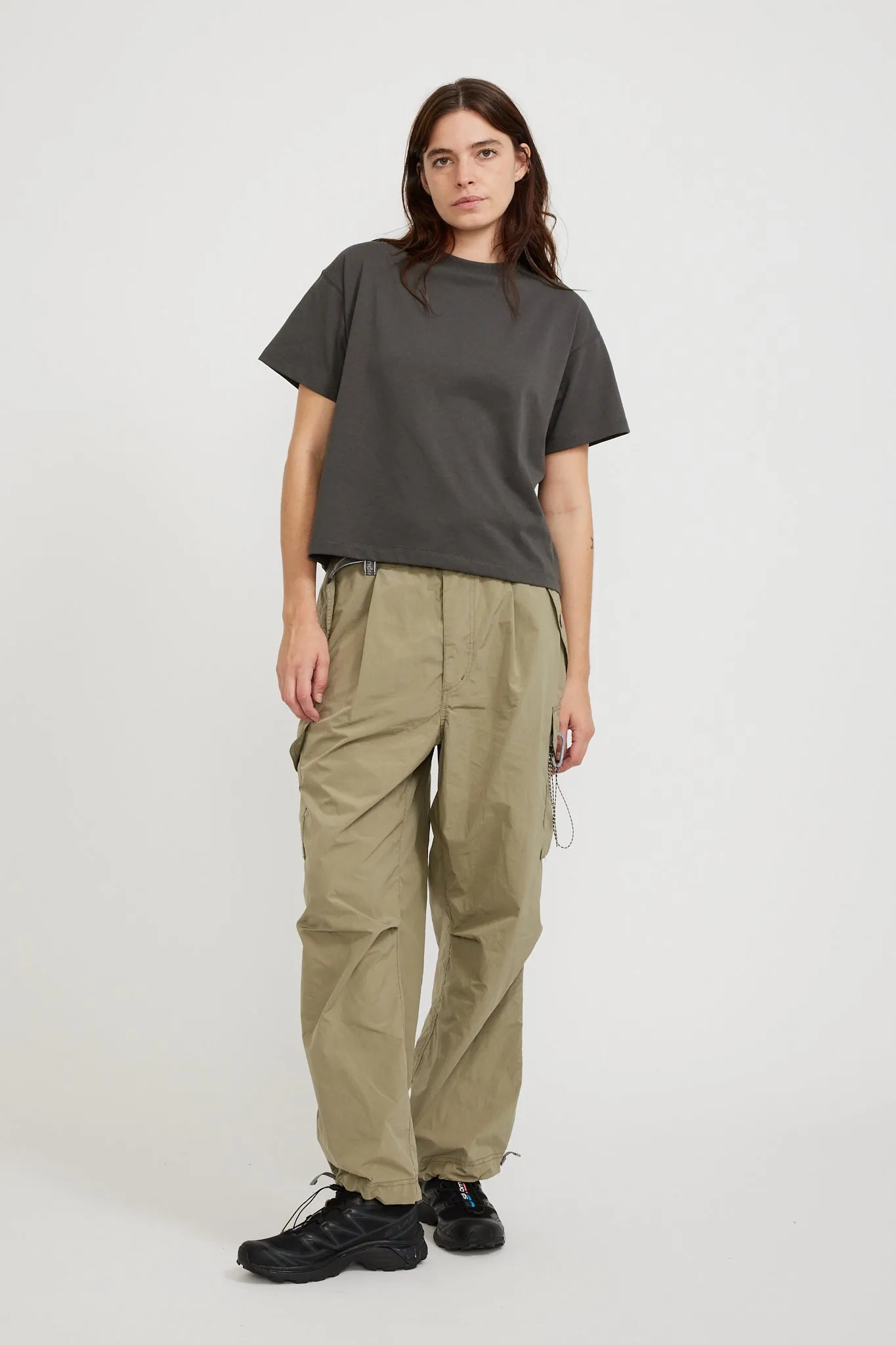 Oversized Cargo Pants Light Beige Womens