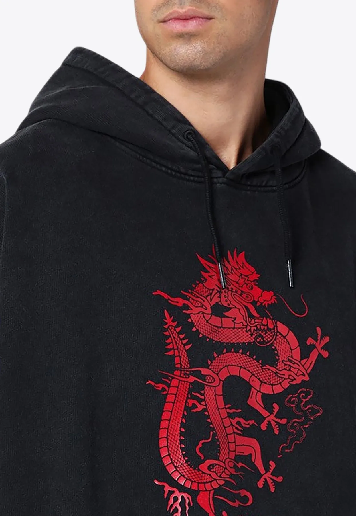 Oversized Celebration Printed Hooded Sweatshirt