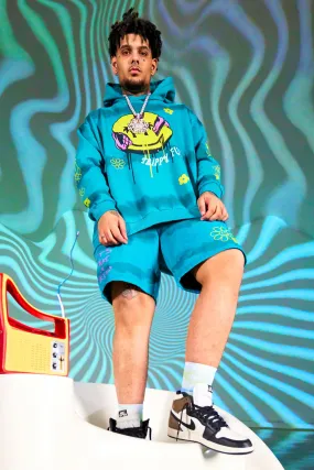 Oversized Drip Face Tie Dye Hoodie