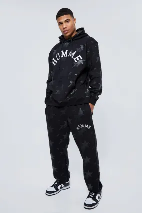 Oversized Homme Star Hooded Tracksuit