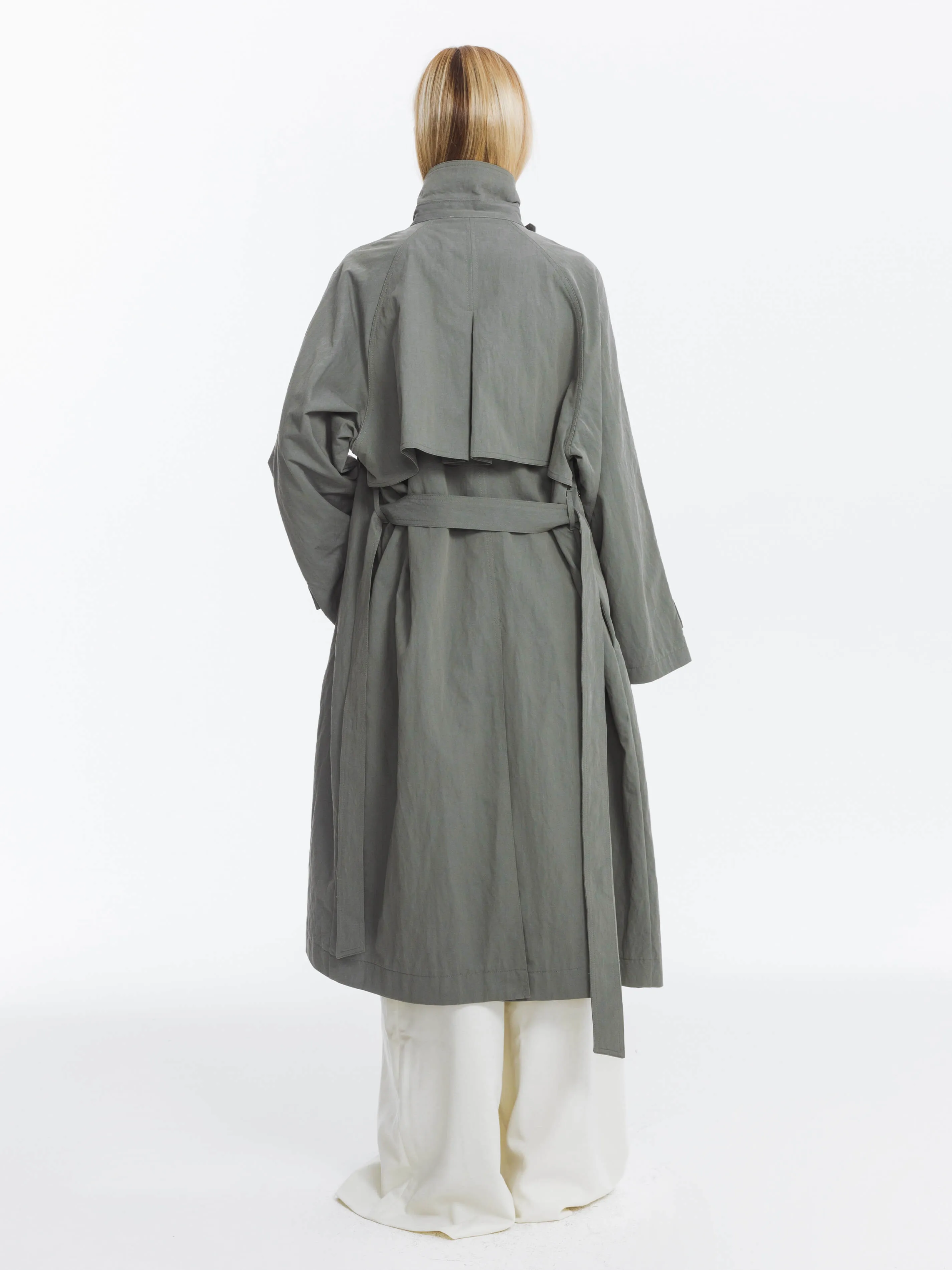 Oversized Large Lapel Long Trench Coat