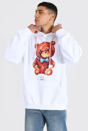 Oversized Man Collection Teddy Graphic Hoodie