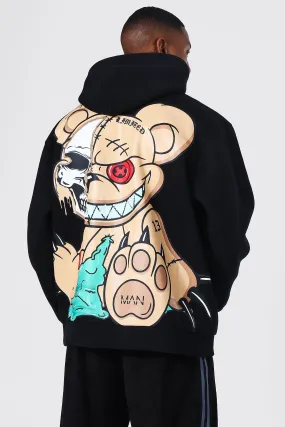 Oversized Ofcl Man Teddy Graphic Hoodie