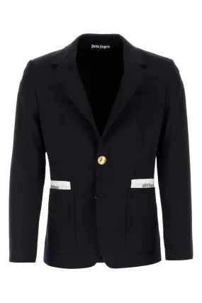Palm Angels Midnight Blue Twill Blazer