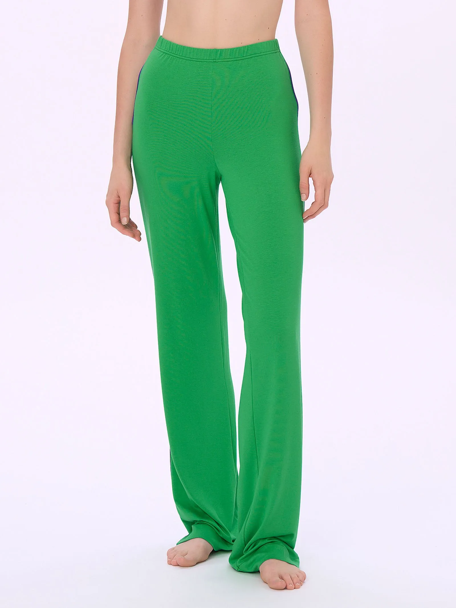 Pantalone a palazzo in Viscosa Summer - Bright Green