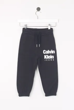 Pantalone Felpa Logo Laterale Black