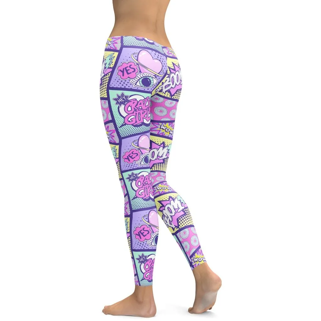 Pastel Comic Book Leggings