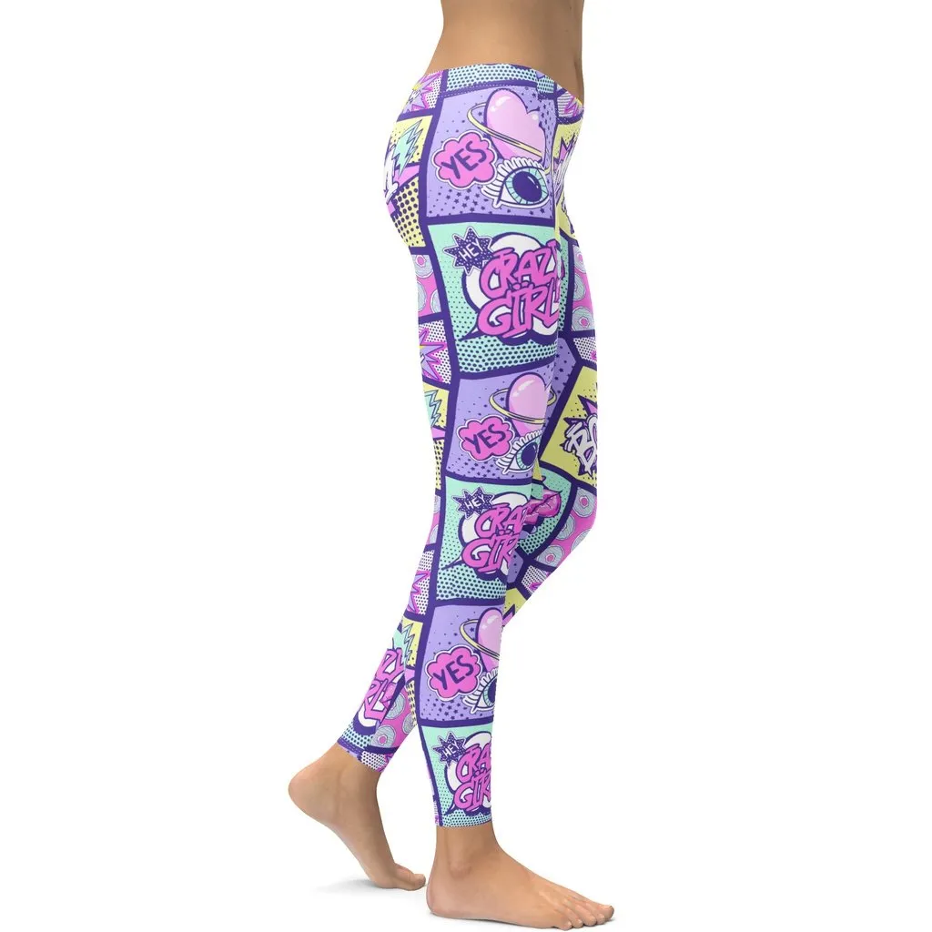 Pastel Comic Book Leggings