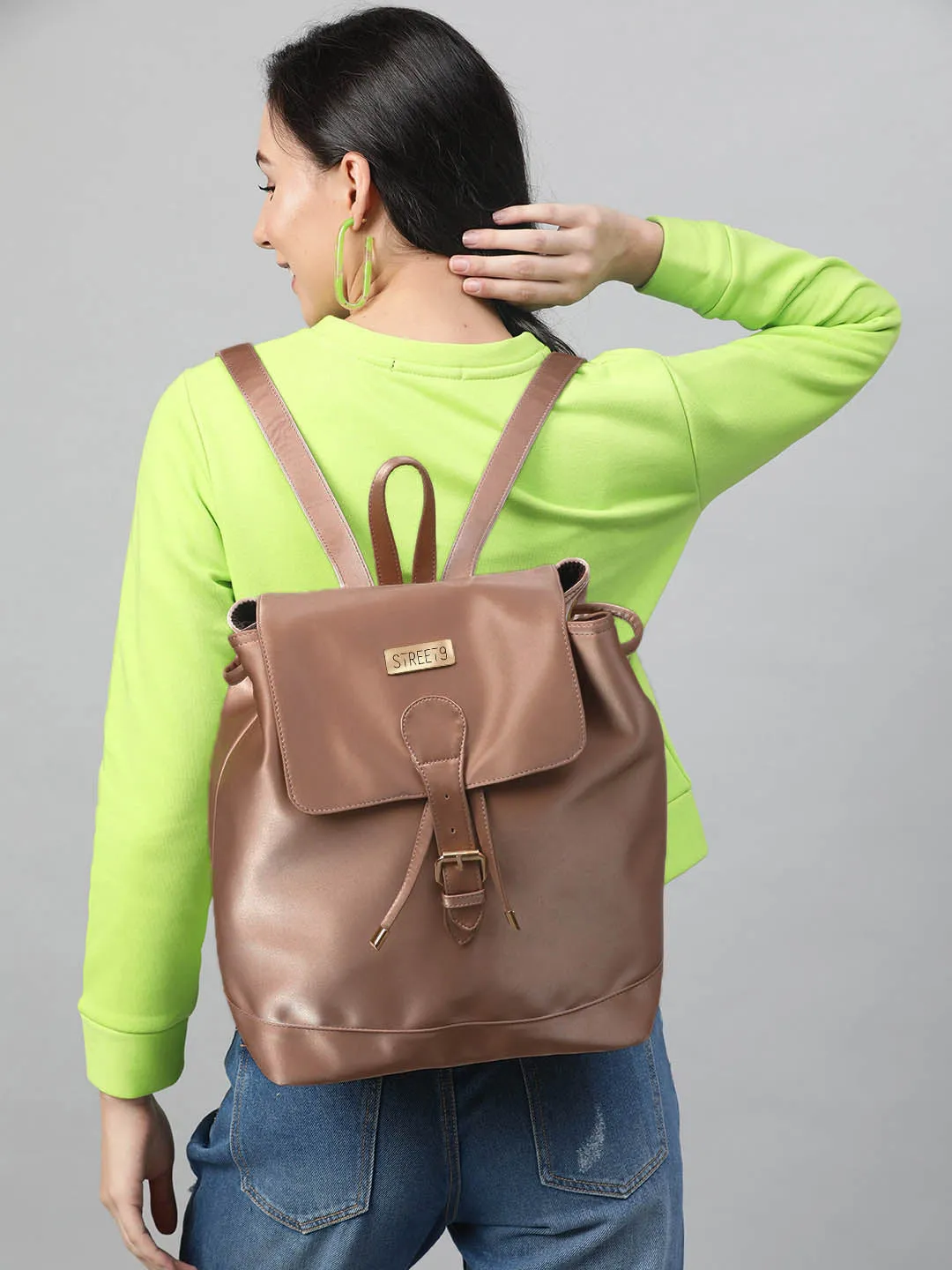 Peachy Super Silky PU Backpack