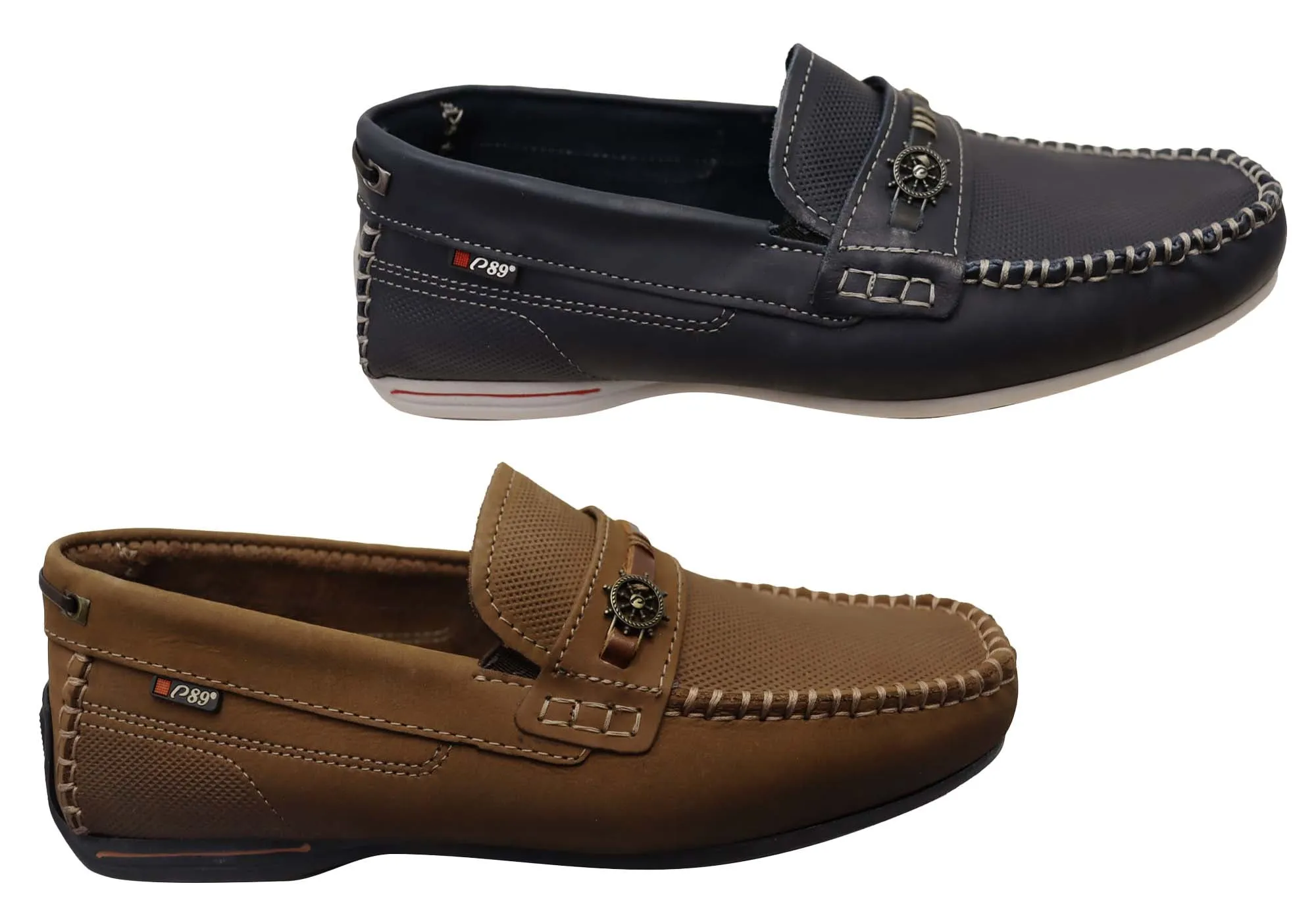 Pegada Cove Mens Comfortable Leather Loafers Shoes Made In Brazil