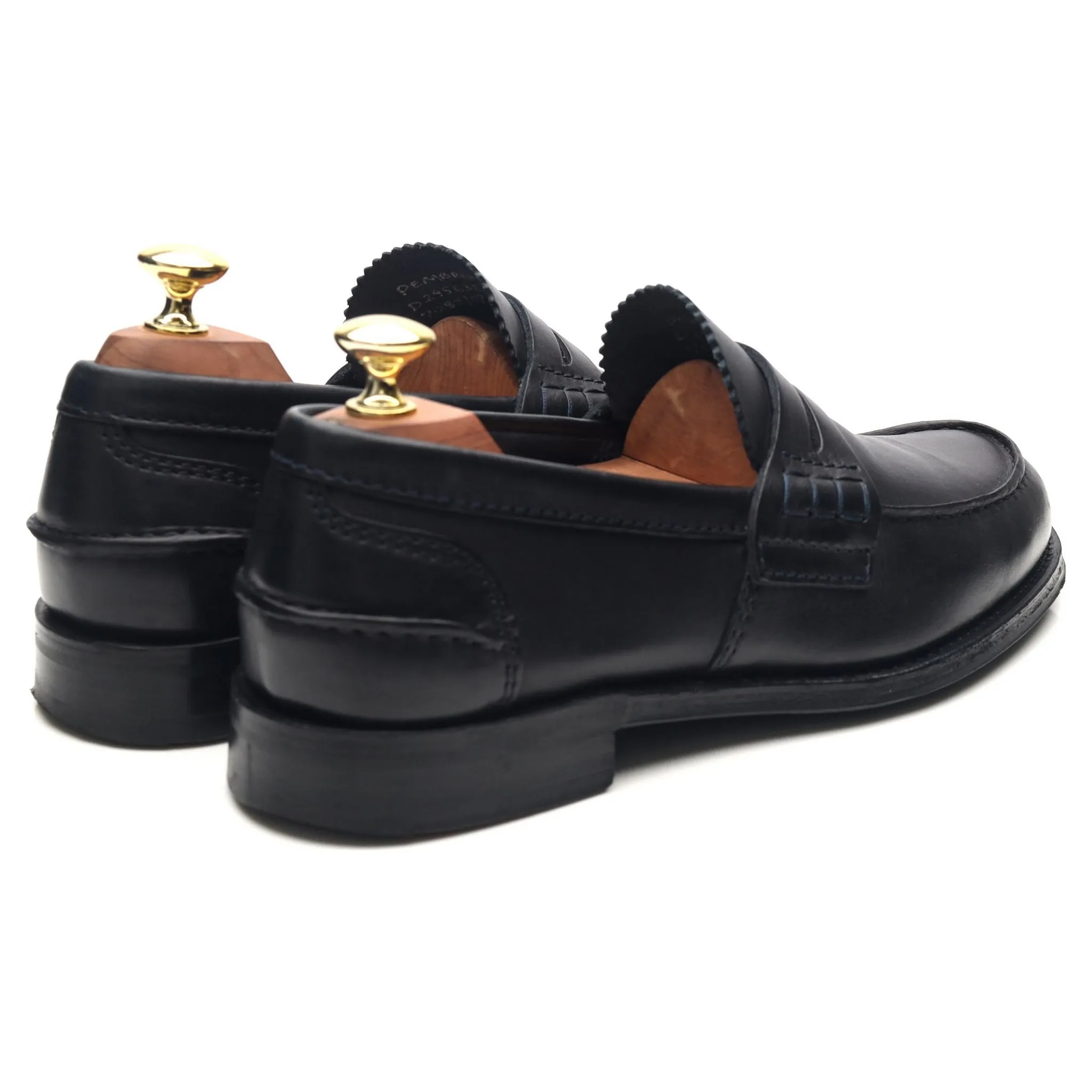 'Pembrey' Navy Blue Leather Loafers UK 7 G