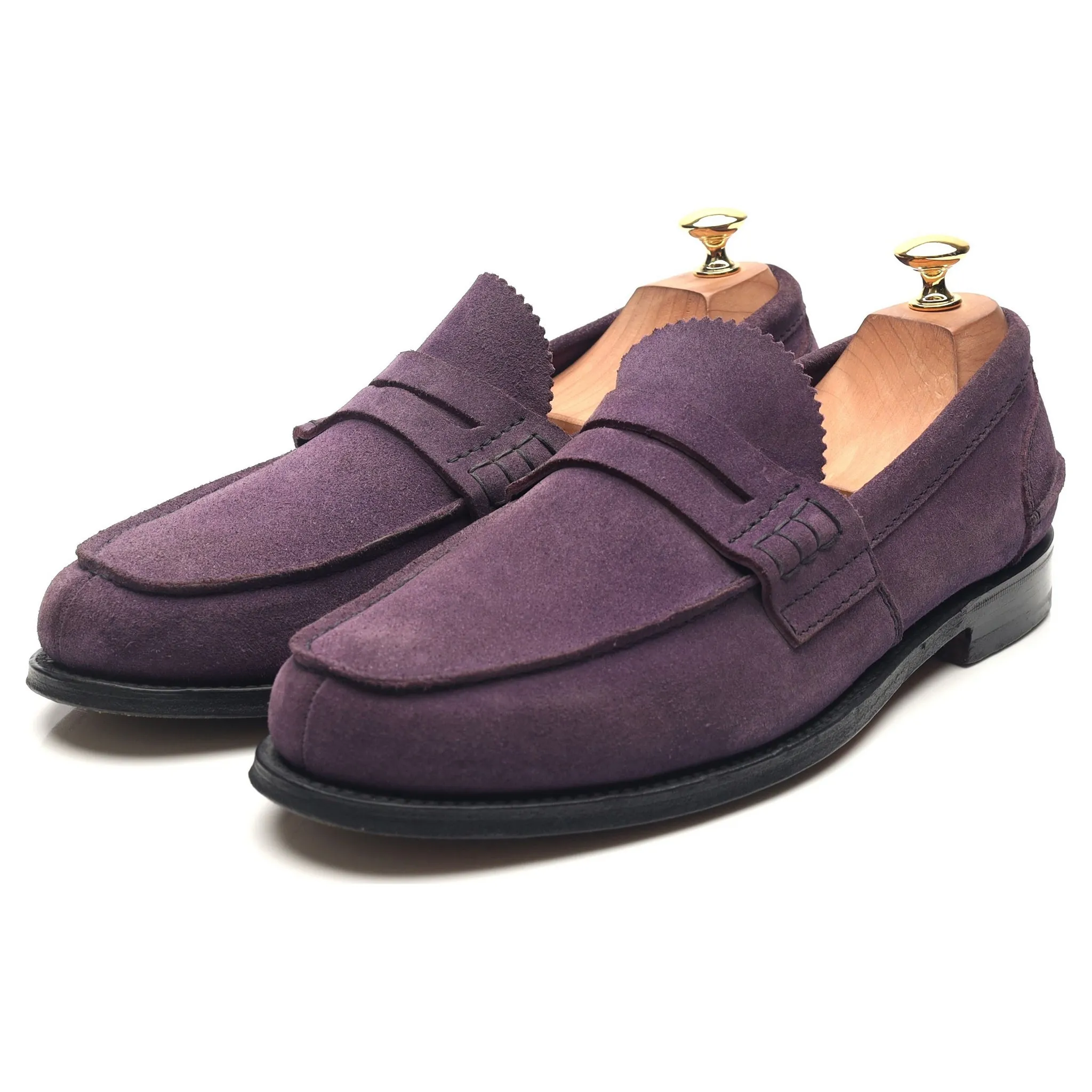 'Pembrey' Purple Suede Loafers UK 10 F