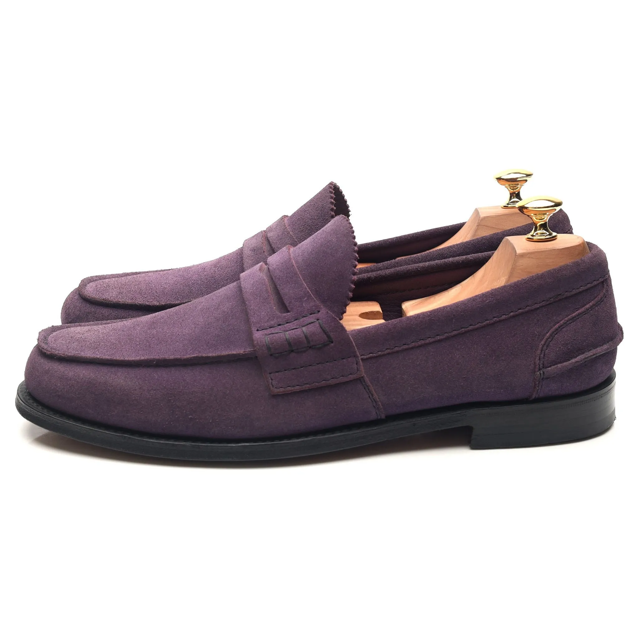 'Pembrey' Purple Suede Loafers UK 10 F