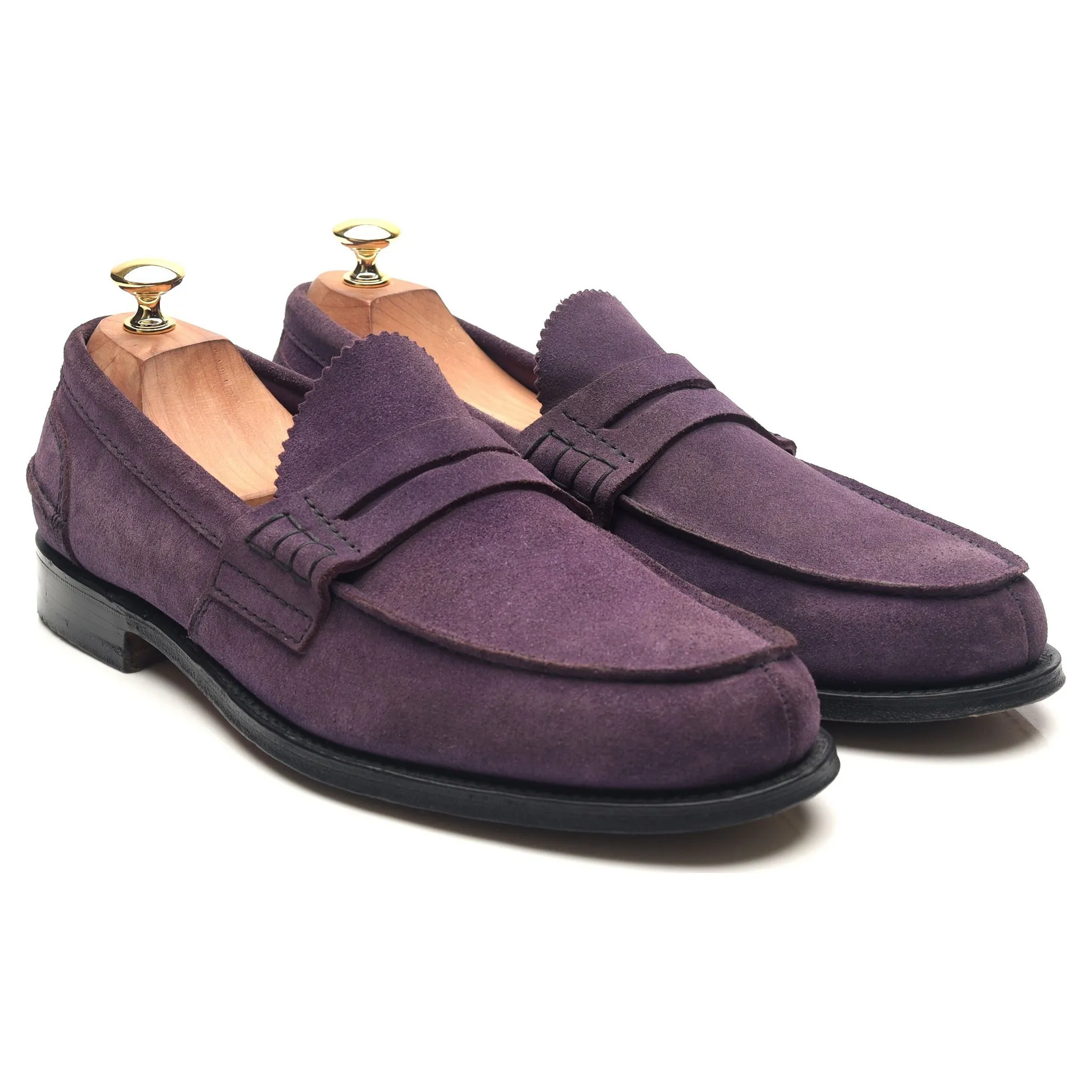 'Pembrey' Purple Suede Loafers UK 10 F