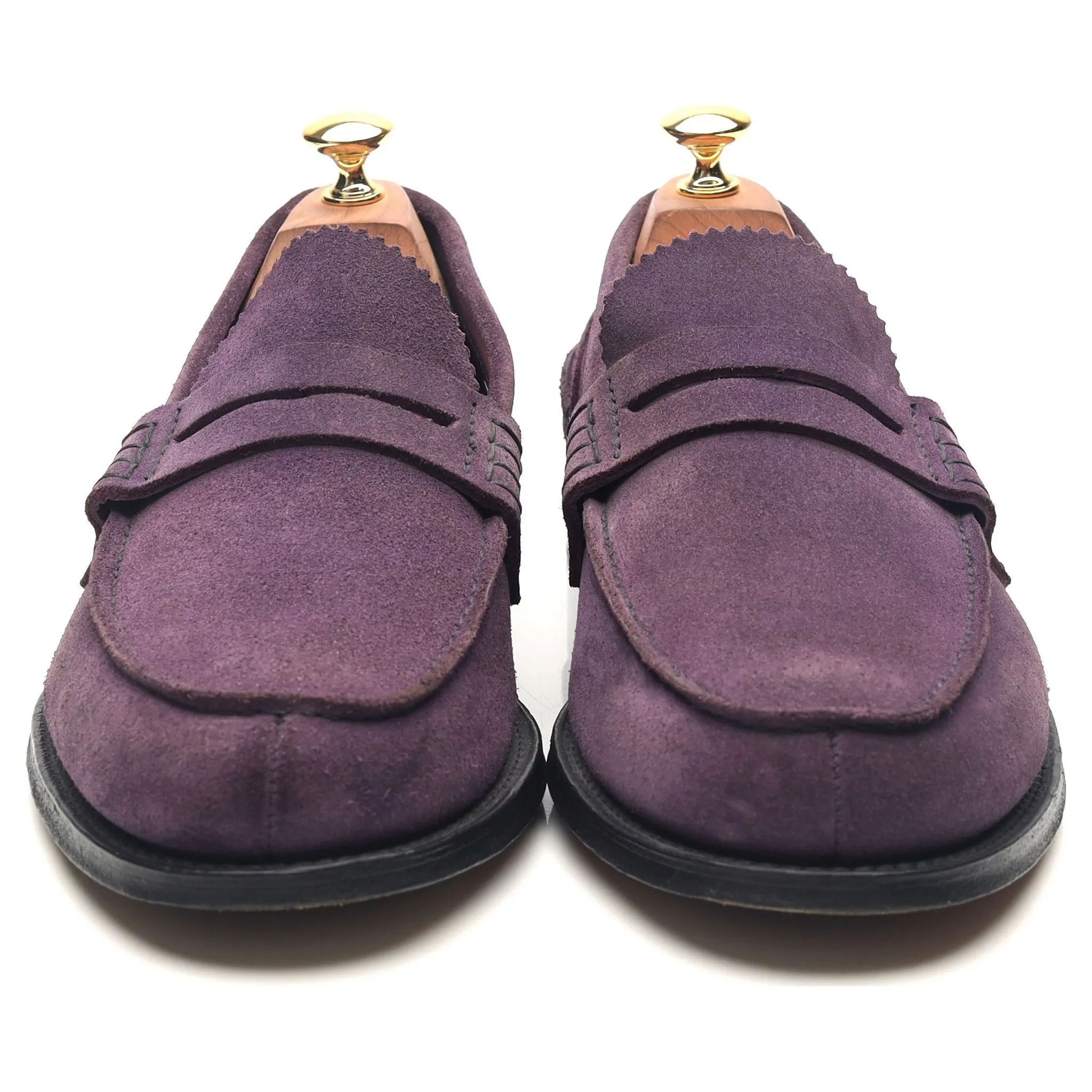 'Pembrey' Purple Suede Loafers UK 10 F