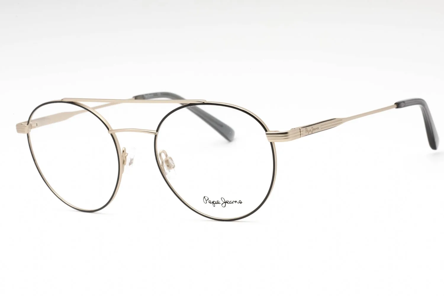 Pepe Jeans PJ1412 Eyeglasses MATTE LT GOLD/BLACK / Clear demo lens