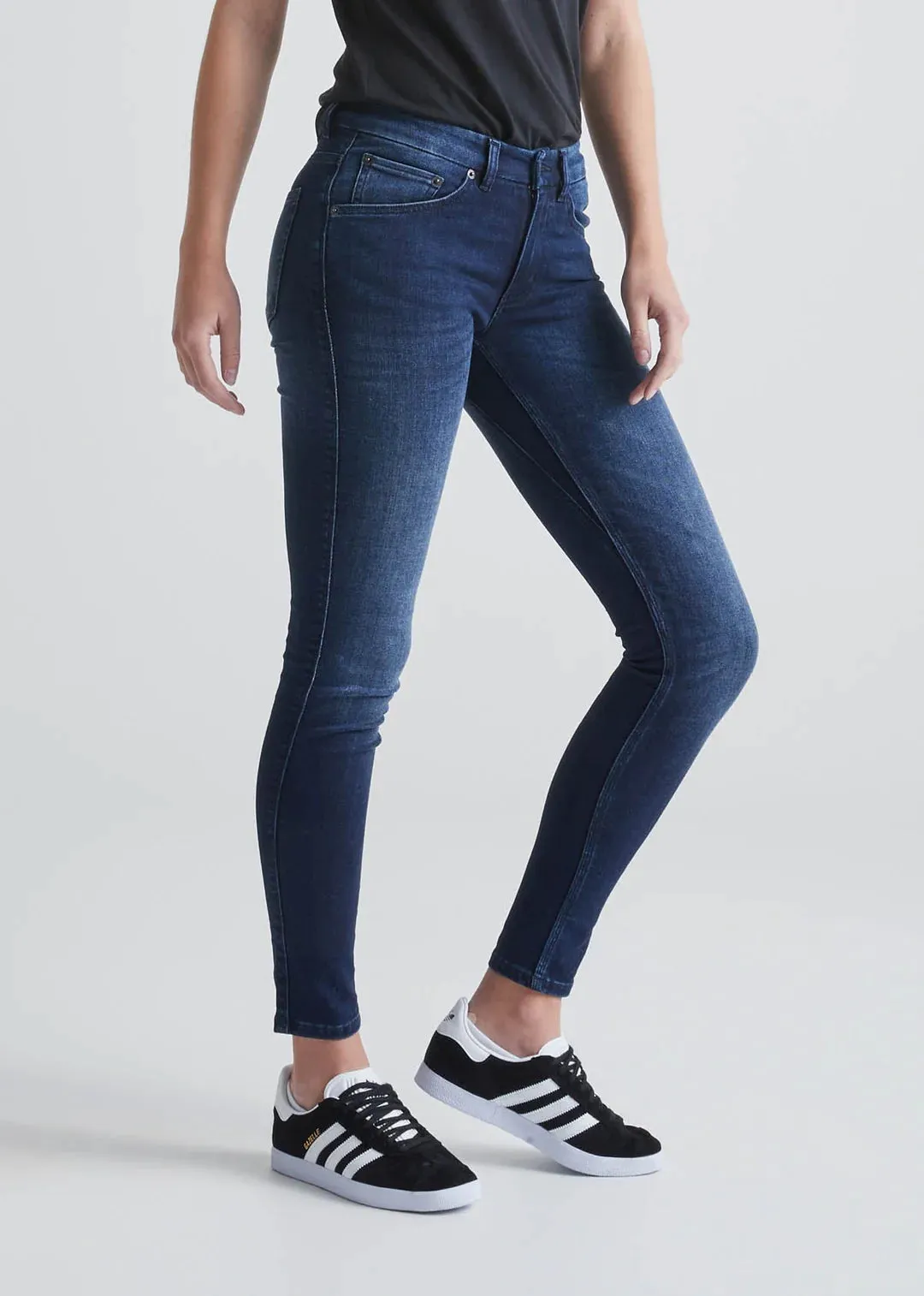 Performance Denim Mid Rise Skinny Jeans (Women's)