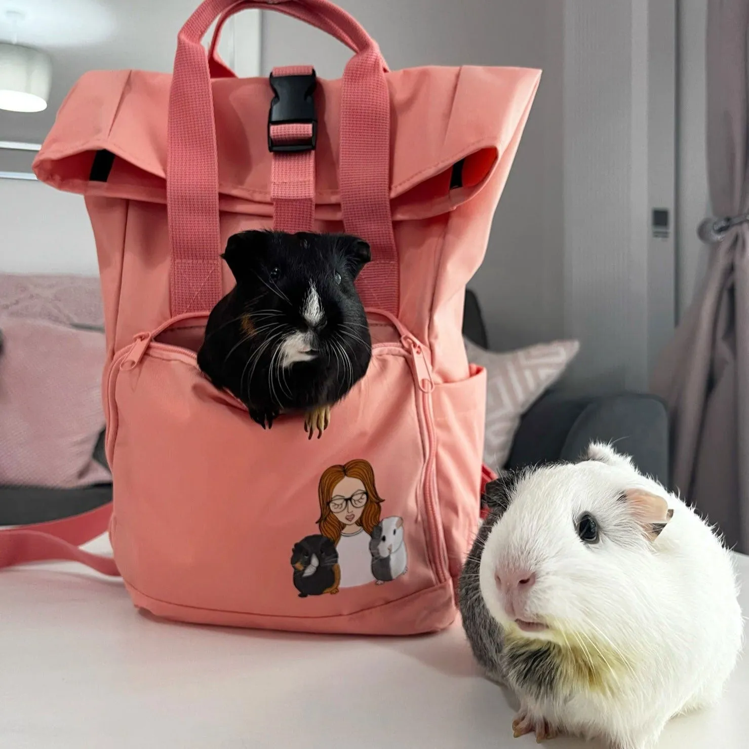 Personalised You and Your Guinea Pig Backpack