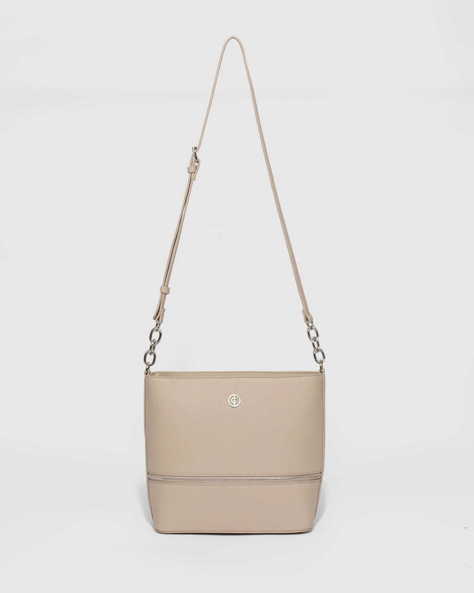 Pia Taupe  Pouch Crossbody Bag