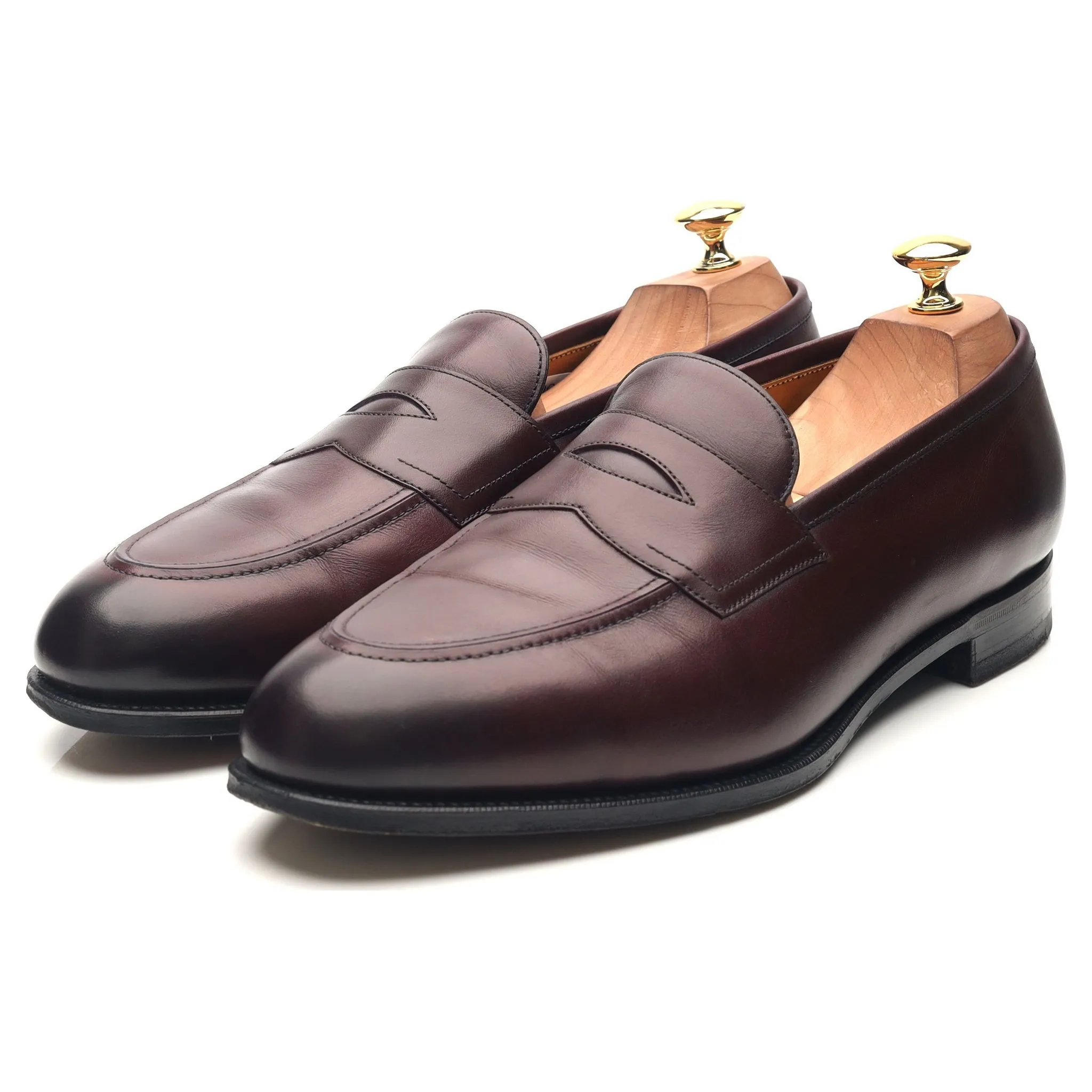 'Piccadilly' Burgundy Leather Loafers UK 10 E