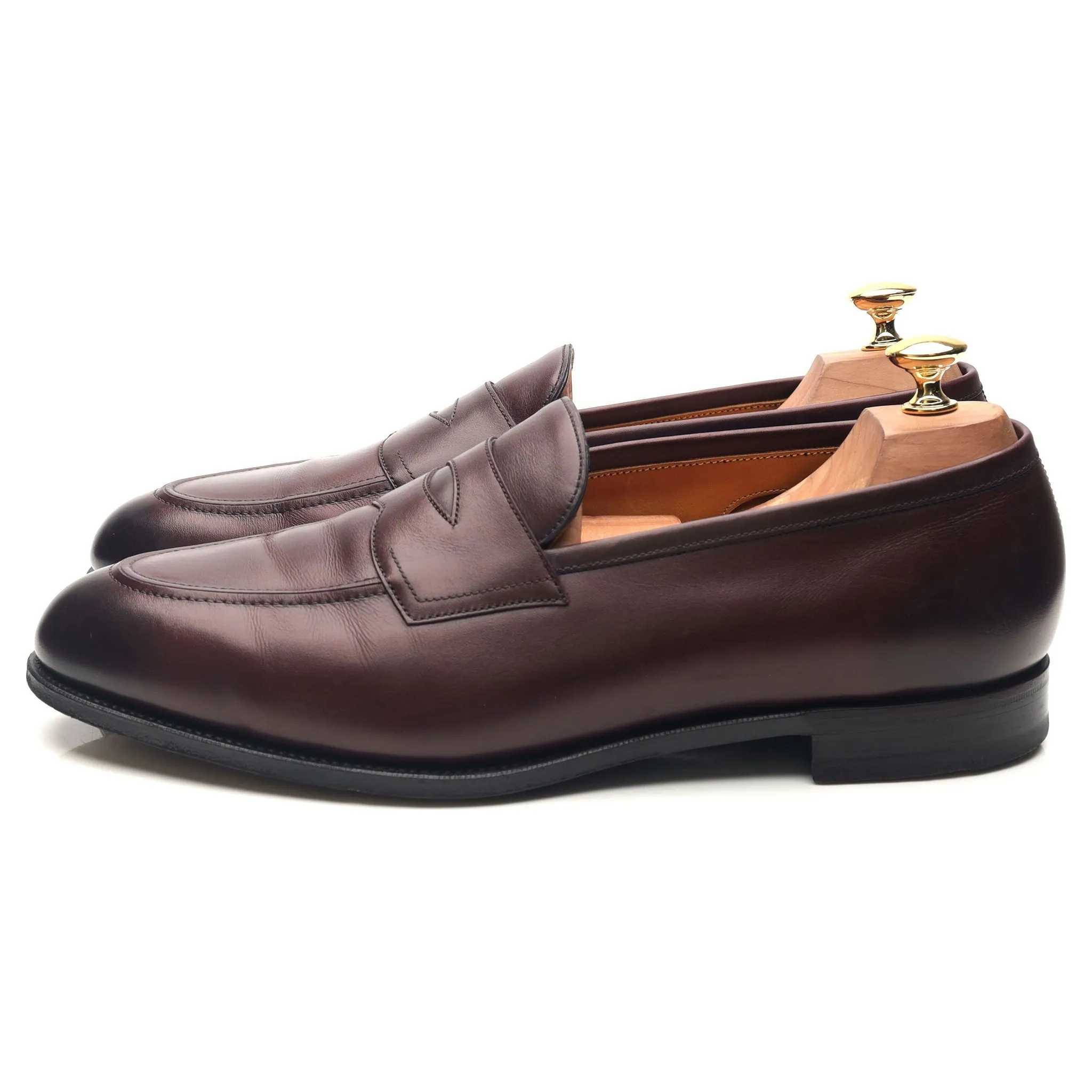 'Piccadilly' Burgundy Leather Loafers UK 10 E