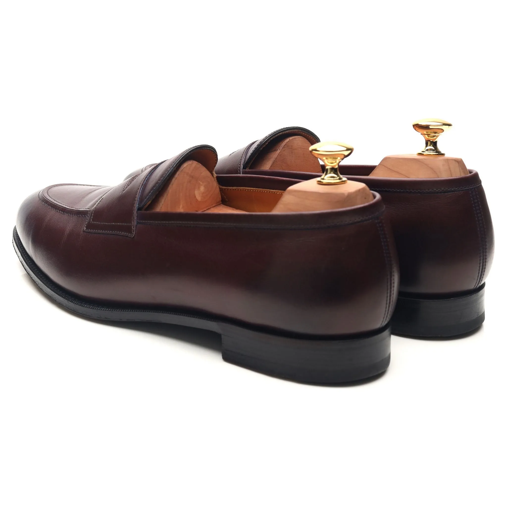 'Piccadilly' Burgundy Leather Loafers UK 10 E