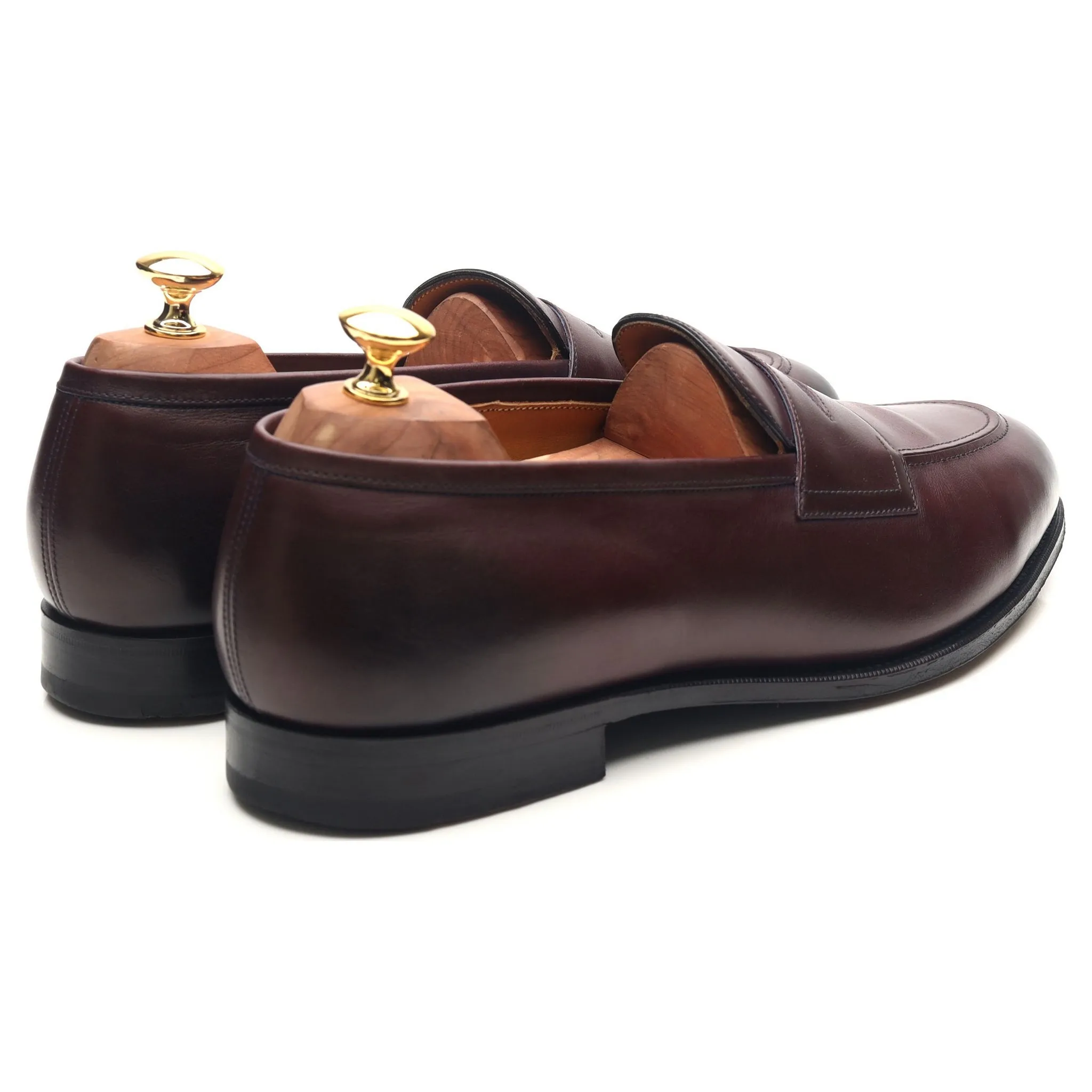 'Piccadilly' Burgundy Leather Loafers UK 10 E