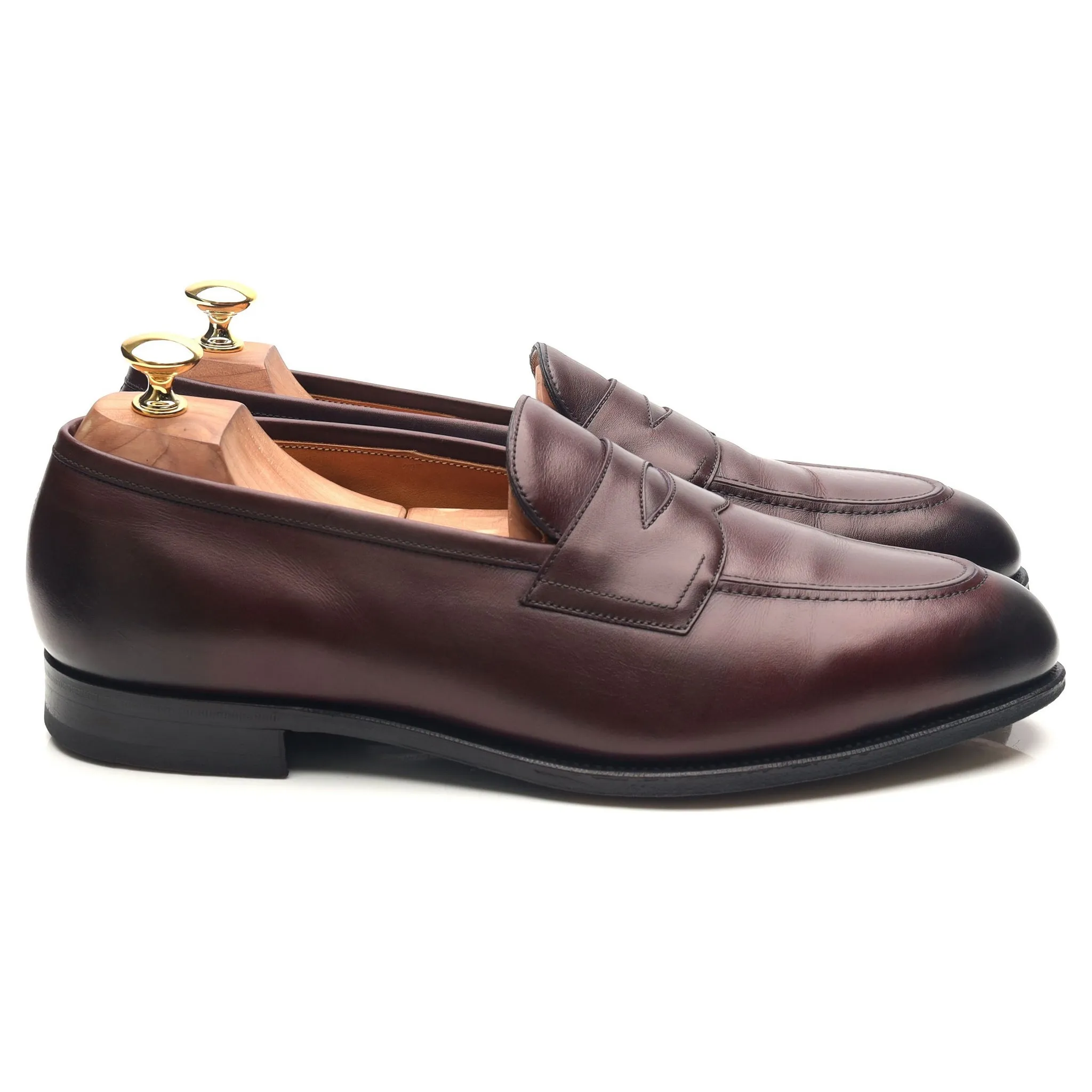 'Piccadilly' Burgundy Leather Loafers UK 10 E