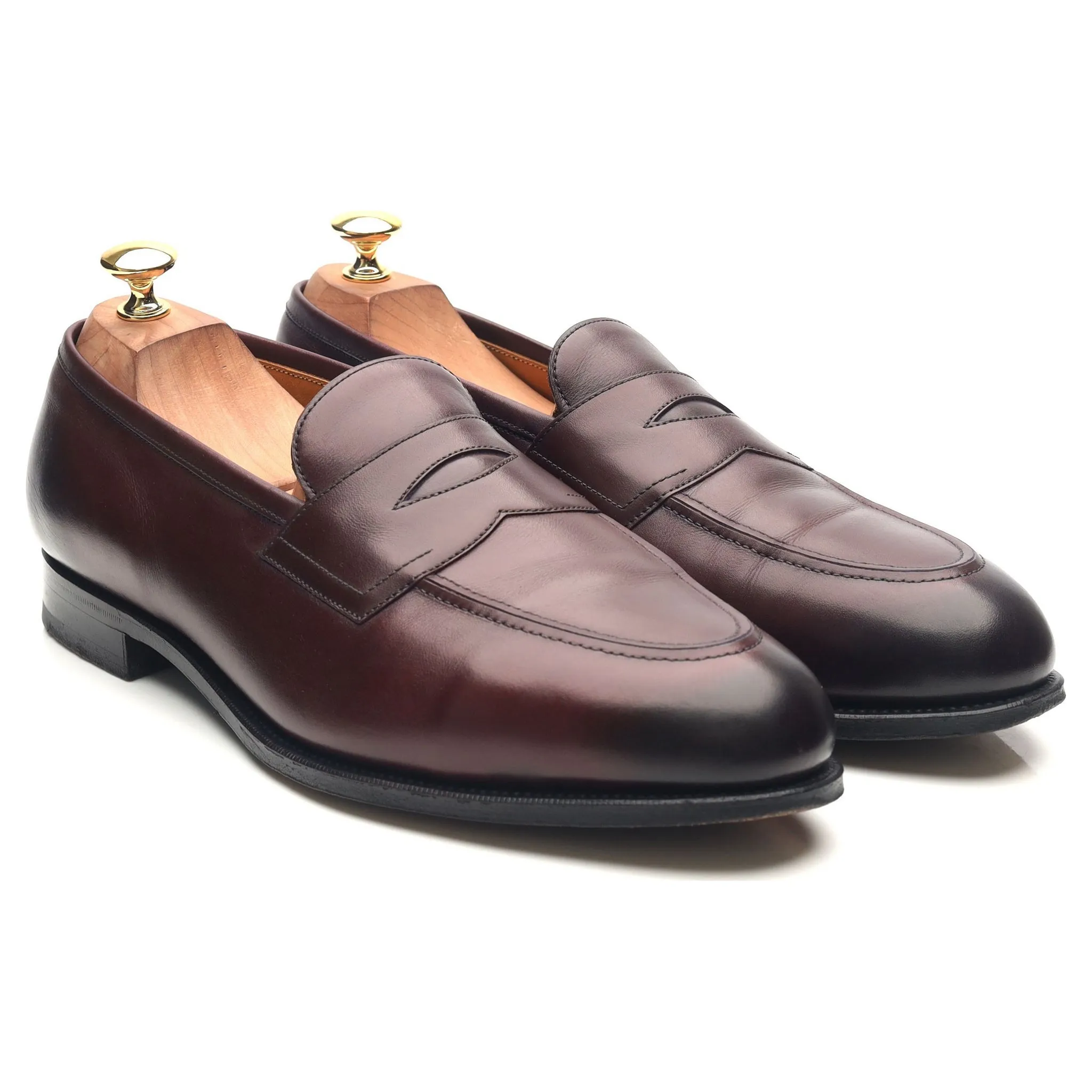 'Piccadilly' Burgundy Leather Loafers UK 10 E