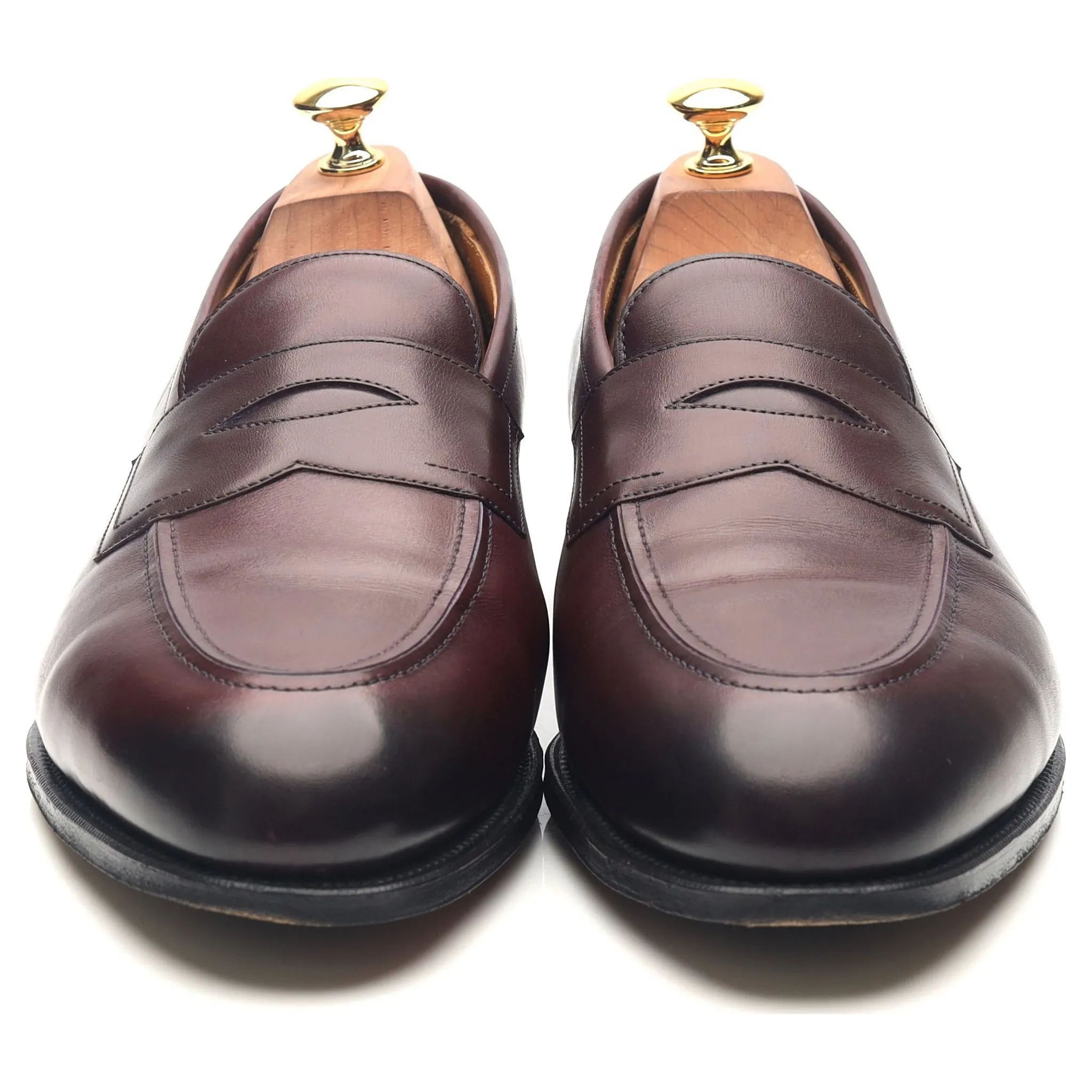 'Piccadilly' Burgundy Leather Loafers UK 10 E