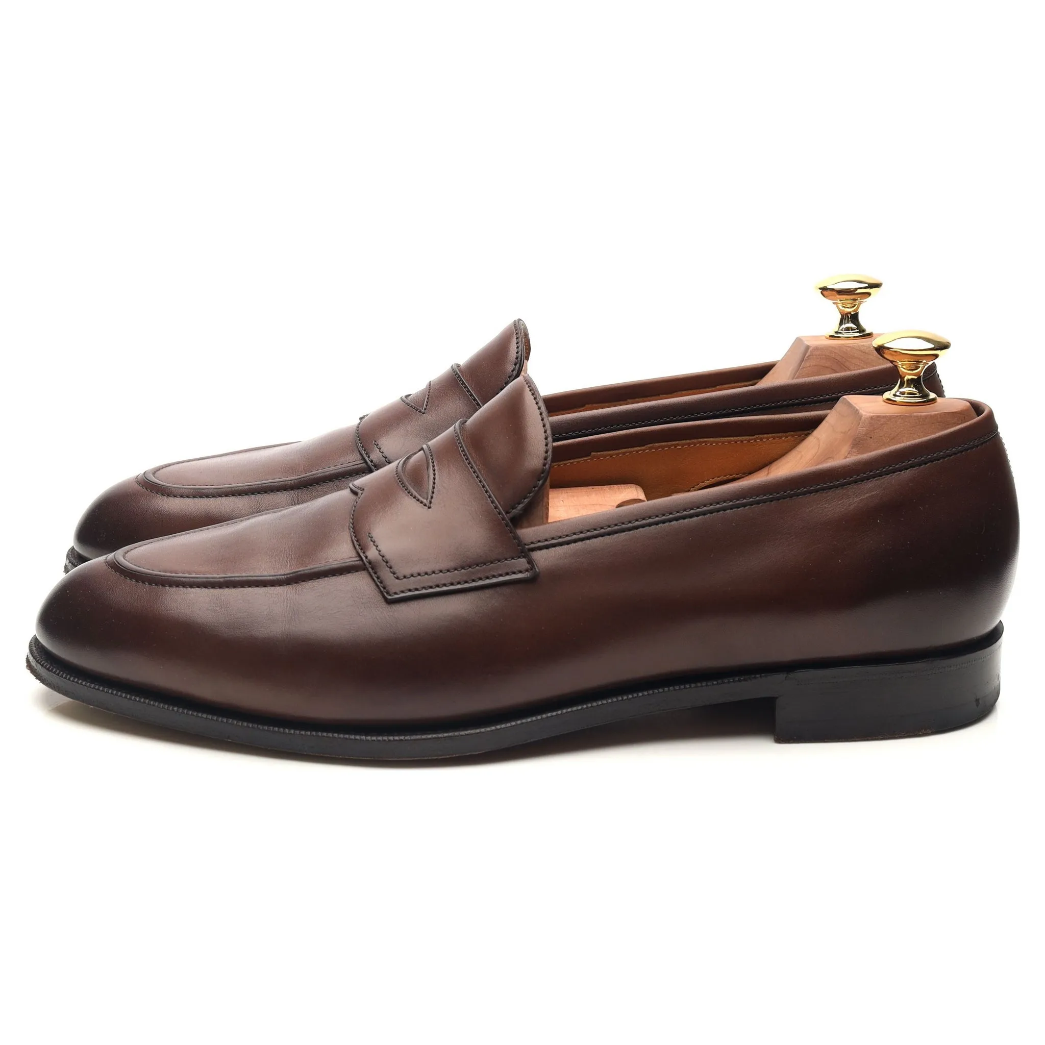 'Piccadilly' Dark Brown Leather Loafers UK 9.5 E