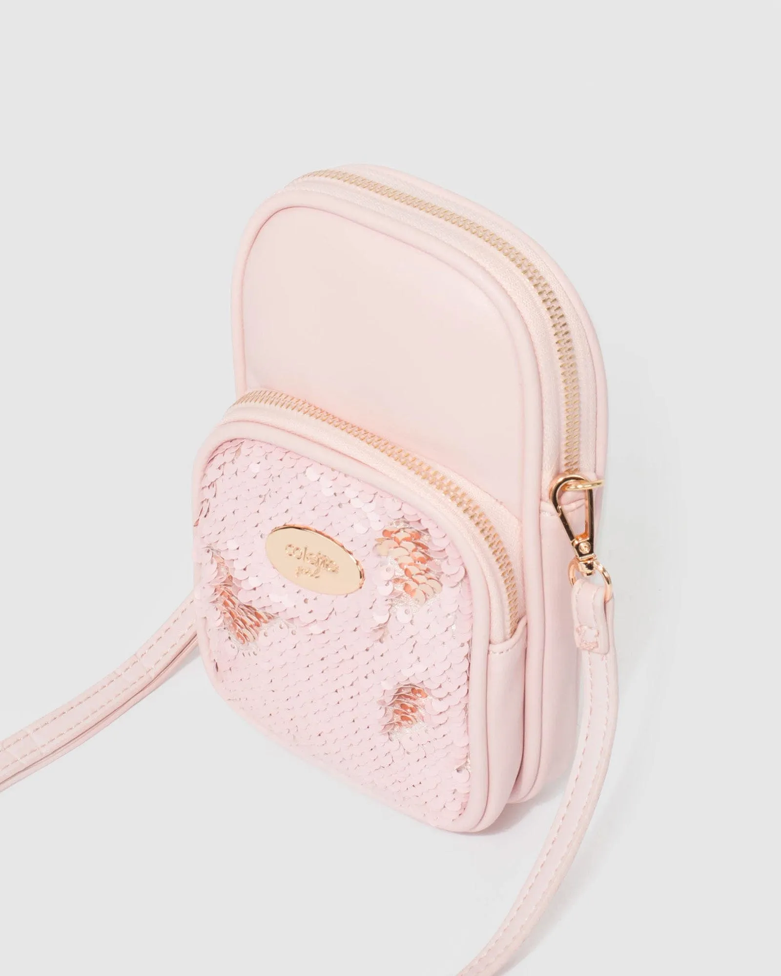 Pink Koni Sequin Kids Crossbody Bag