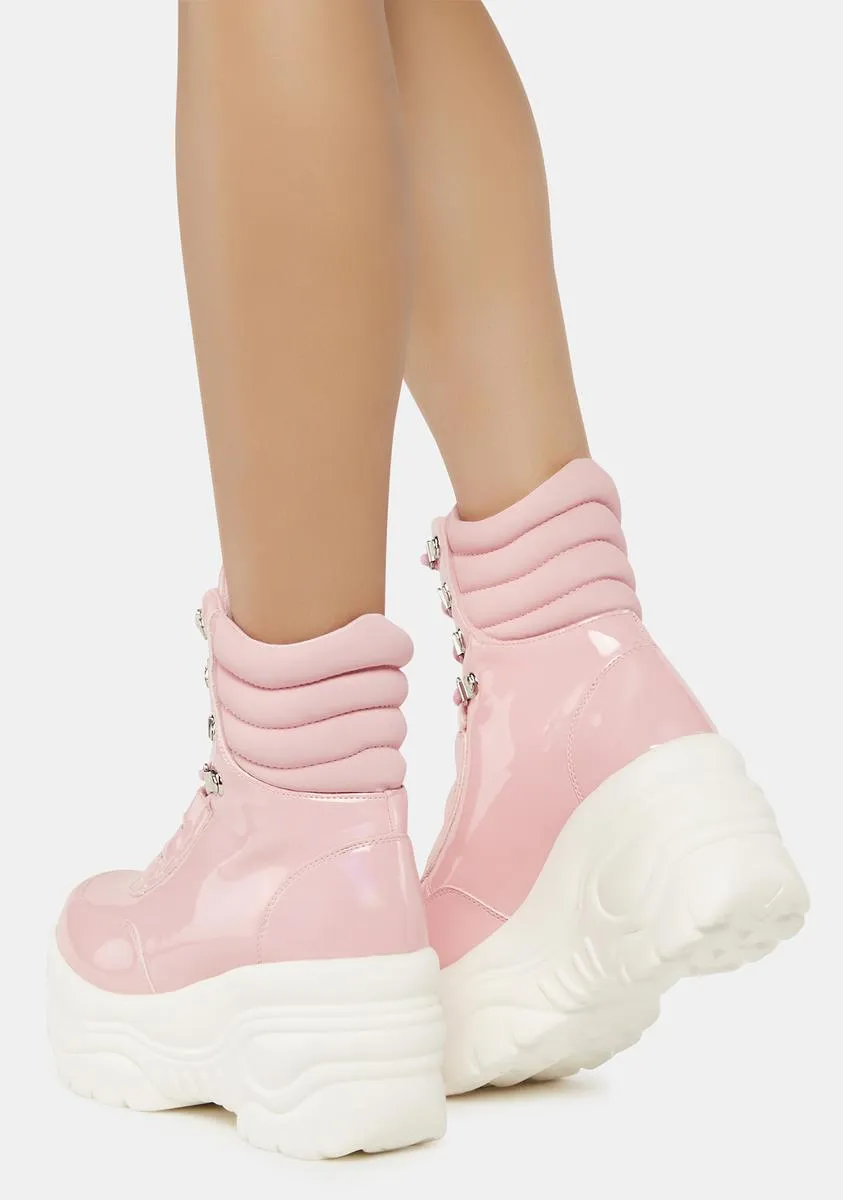 Pink Matrixx Hi Platform Sneakers-