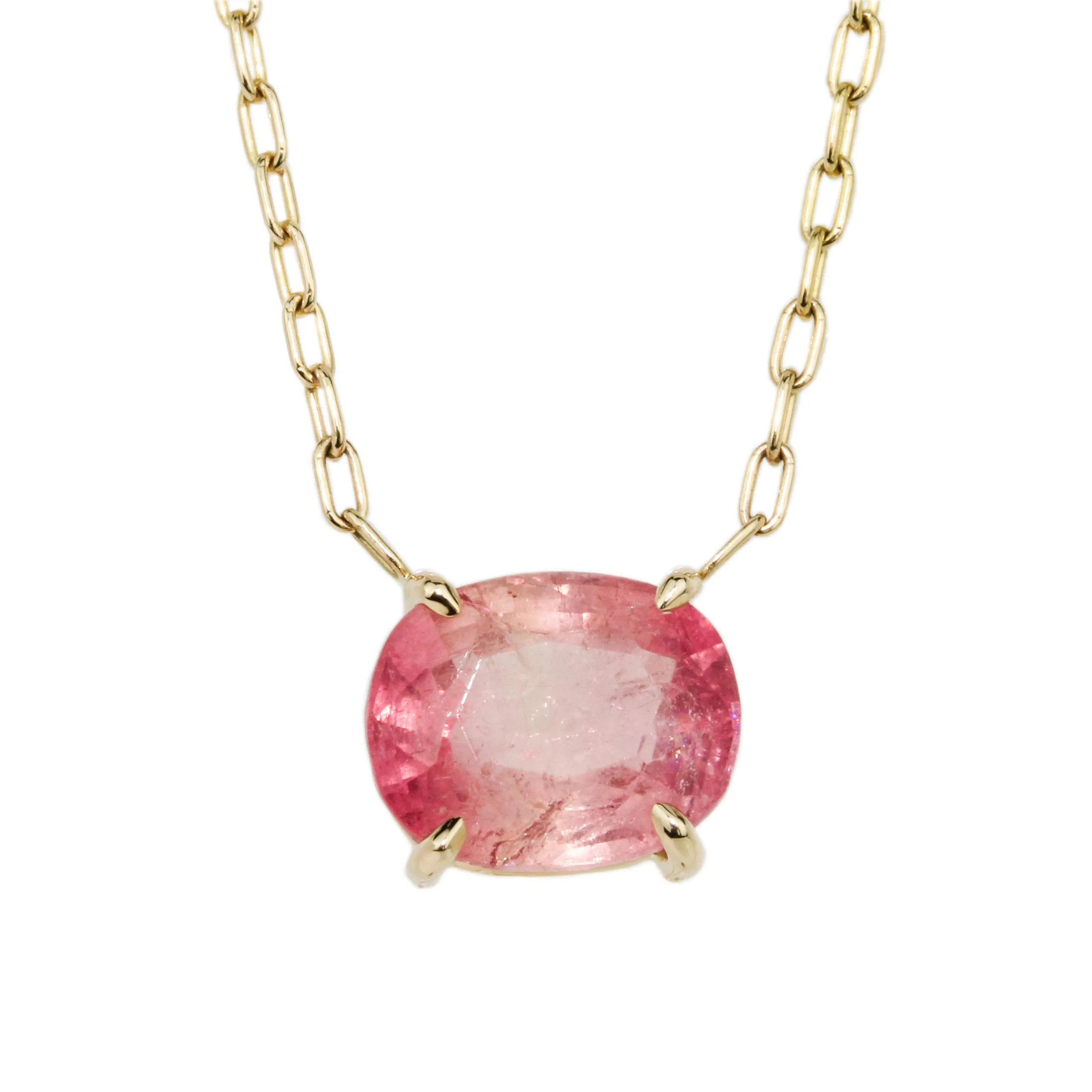 Pink Melon Tourmaline Necklace